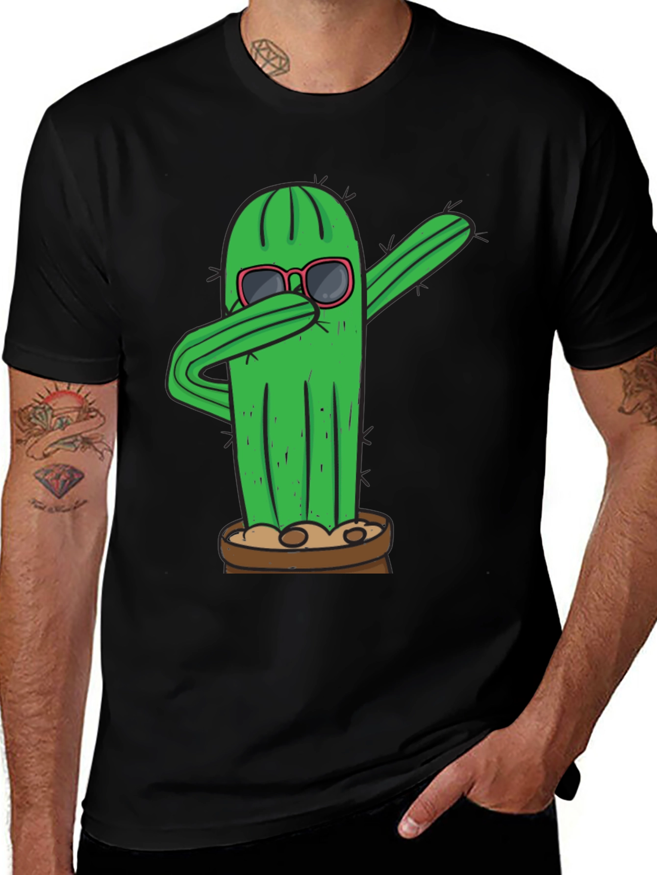 Variant 21 of Dabbing Cactus T-Shirt - Funny Plant Tee