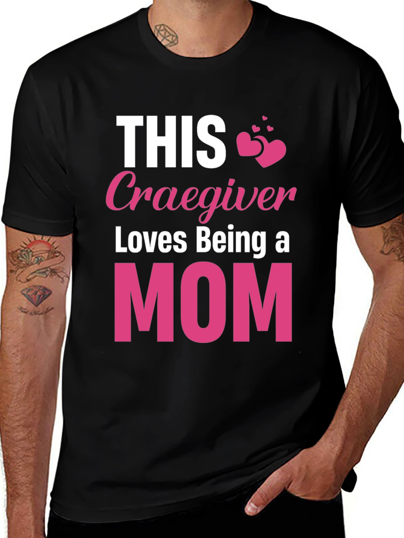 Variant 13 of This Caregiver Loves Being a Mom Graphic T-Shirt