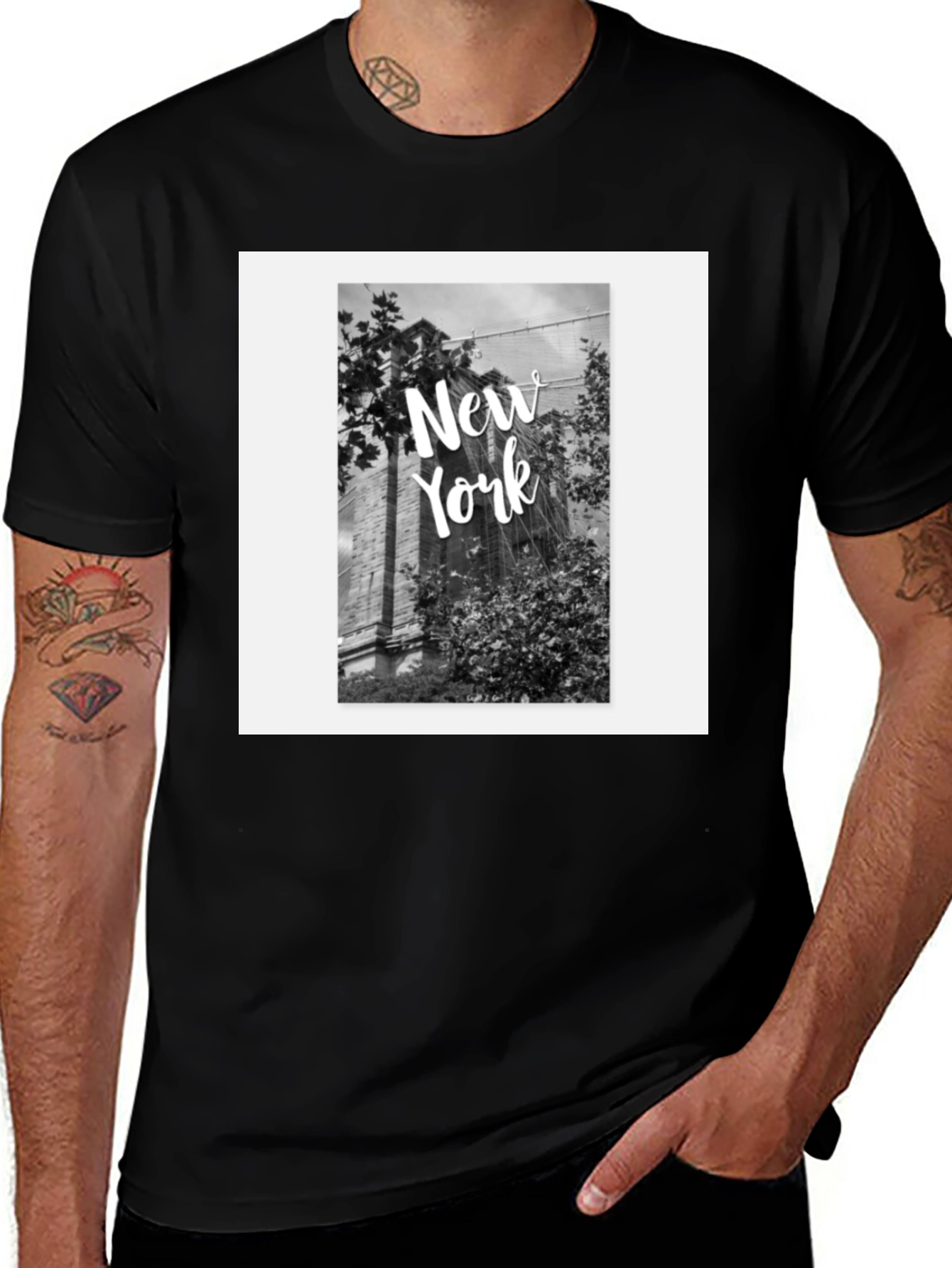 Variant 14 of New York City Graphic Tee - Black Cotton Blend