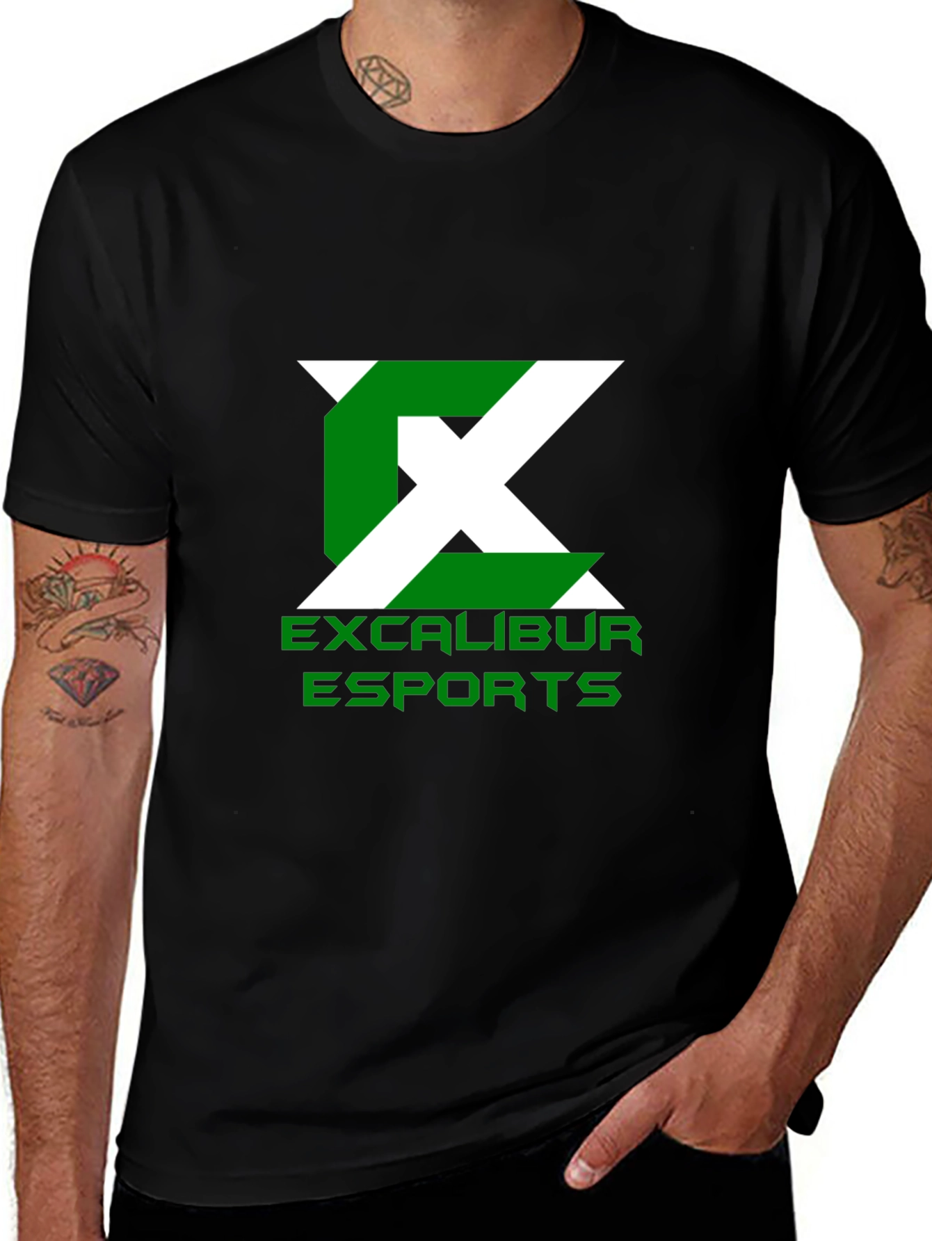 Variant 8 of Excalibur Esports Black Graphic Tee