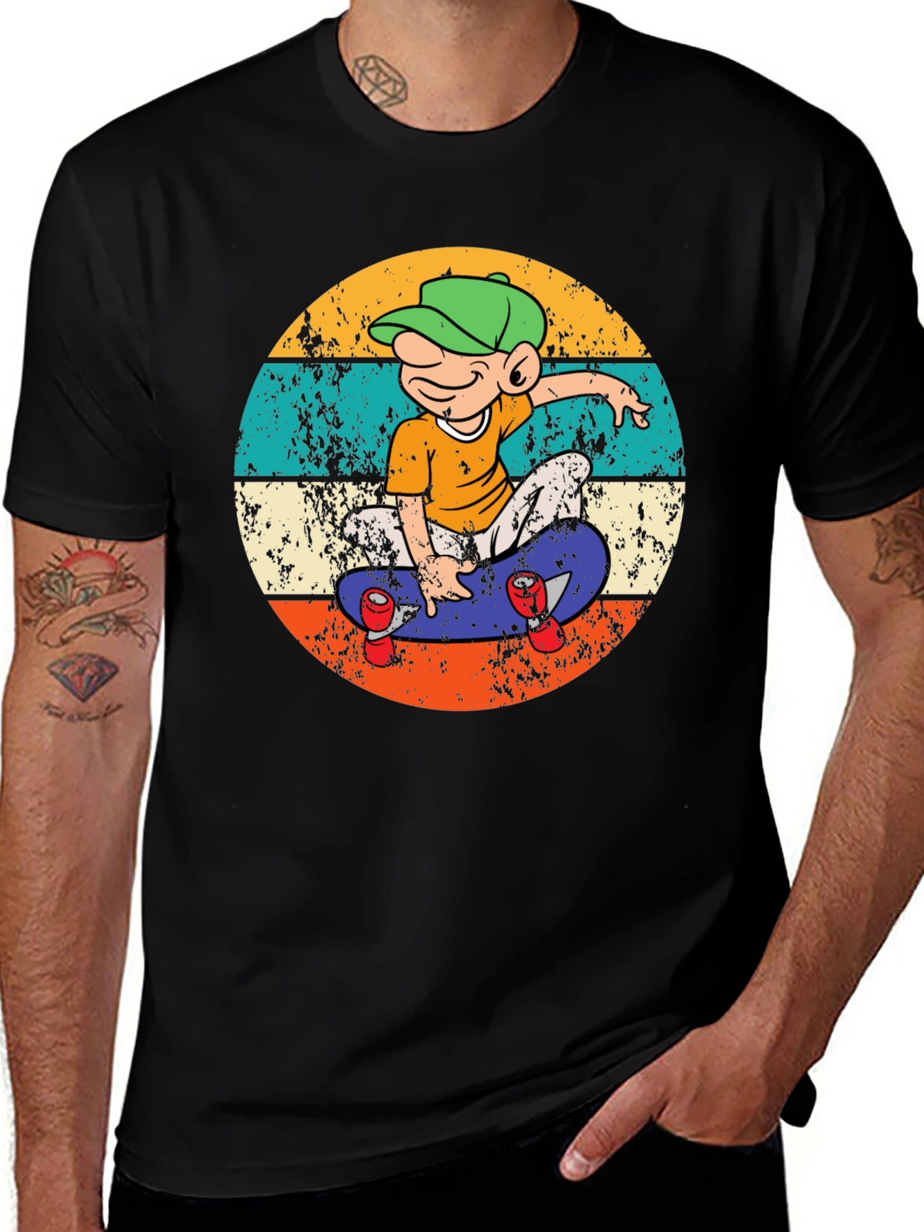 Variant 17 of Retro Skater Graphic Tee - Cool Vintage Style