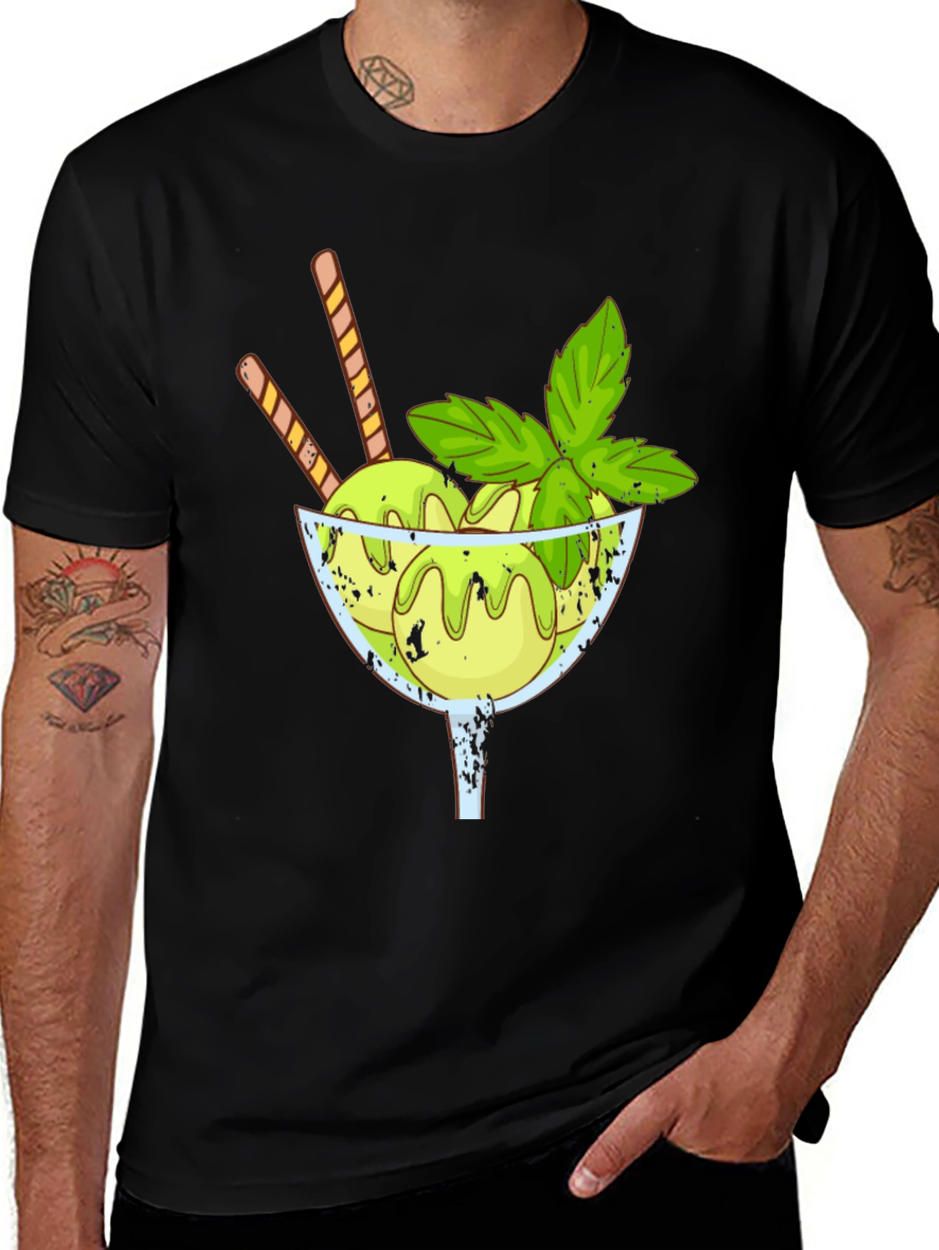 Variant 21 of Ice Cream Graphic Tee - Novelty T-Shirt