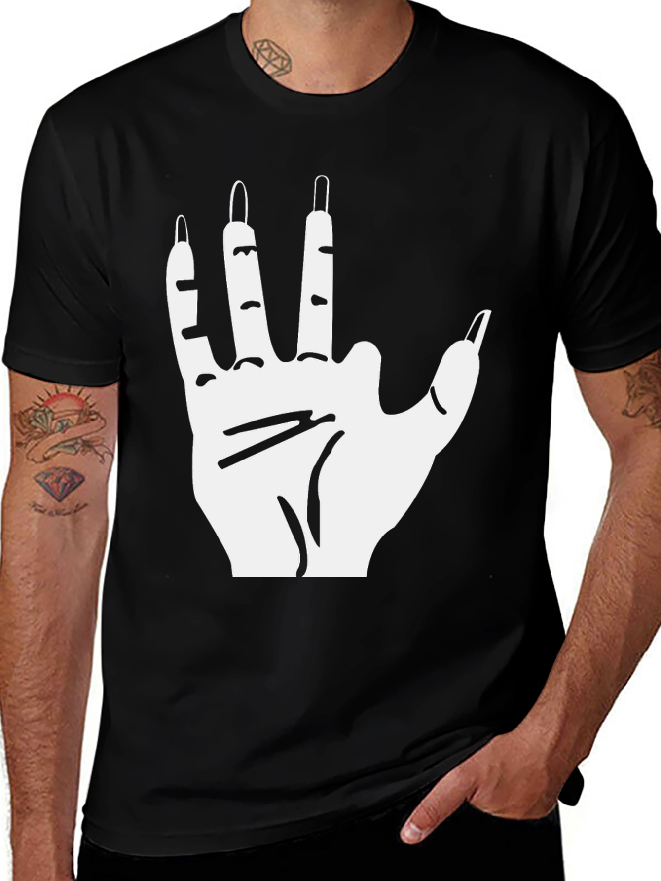 Variant 3 of Live Long and Prosper Graphic Tee - Black