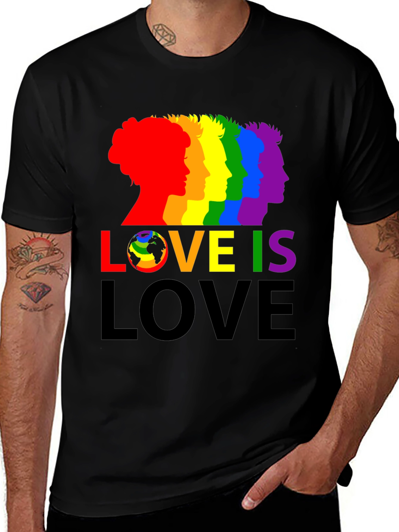 Variant 7 of Love is Love Rainbow Pride T-Shirt