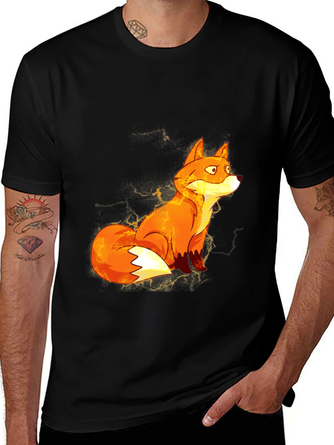 Variant 7 of Fiery Fox Graphic Tee - Bold Animal Print
