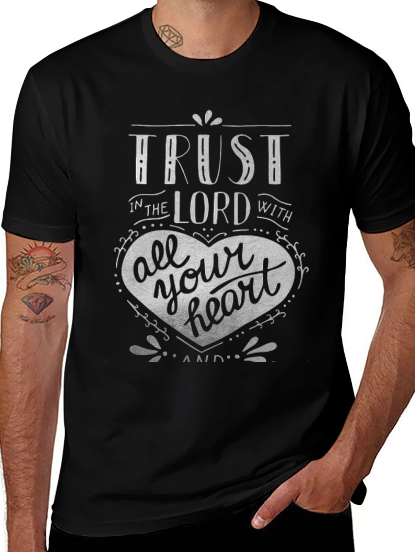 Trust In The Lord T-Shirt Black Christian Tee
