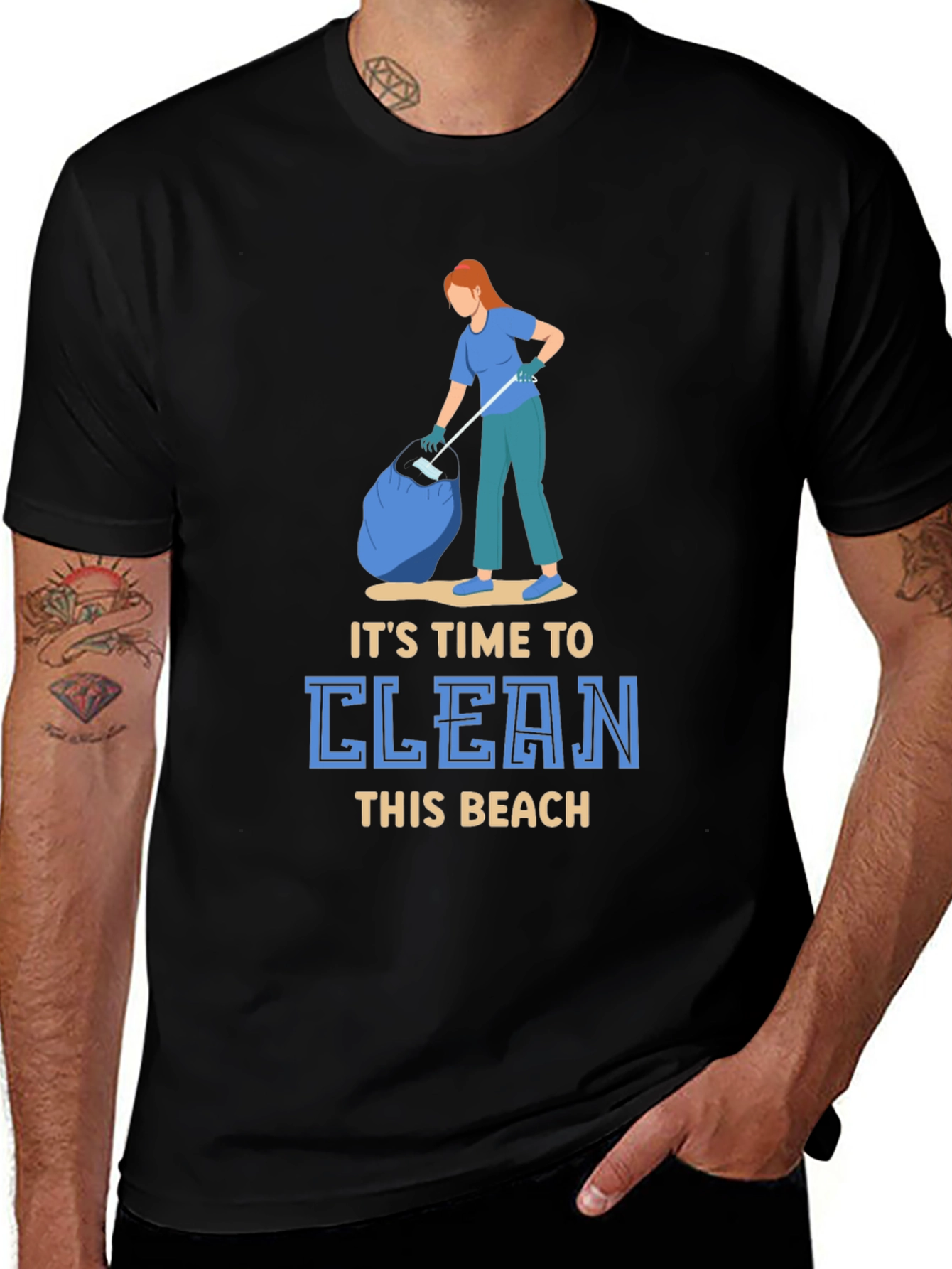 Variant 29 of Clean Beach T-Shirt - Environmental Awareness Tee