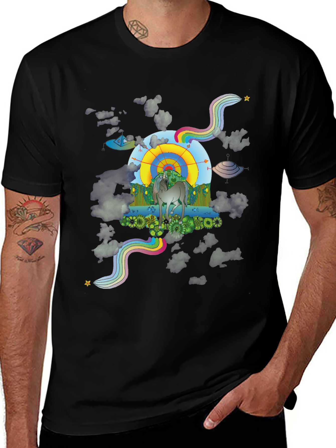 Variant 4 of Unicorn Rainbow T-Shirt - Fantasy Graphic Tee
