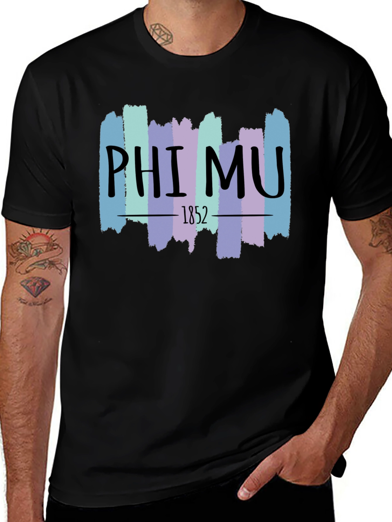 Phi Mu Sorority T-Shirt - Est. 1852 - Black