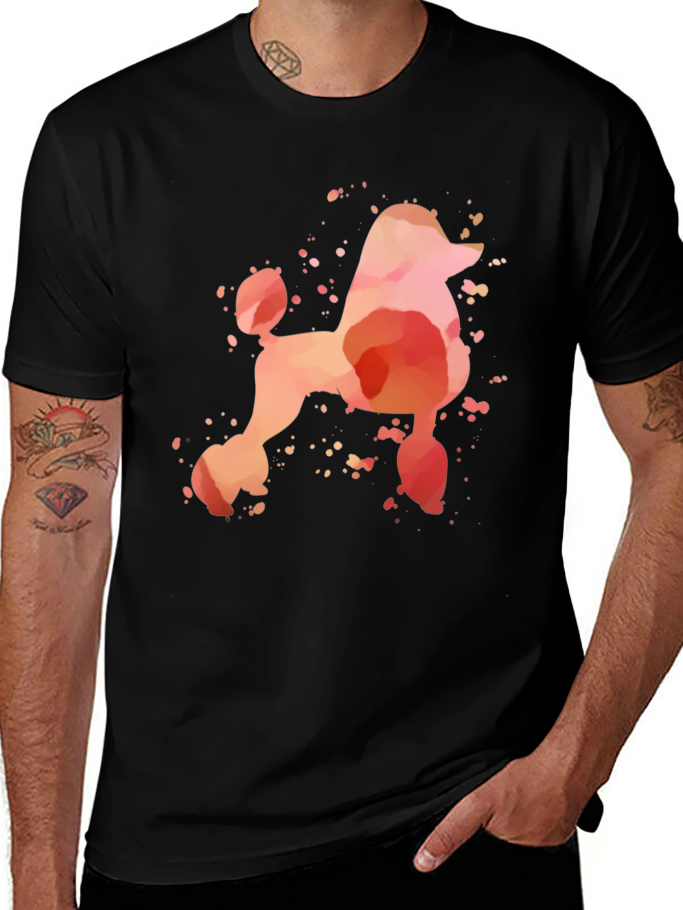 Variant 17 of Watercolor Poodle Graphic T-Shirt