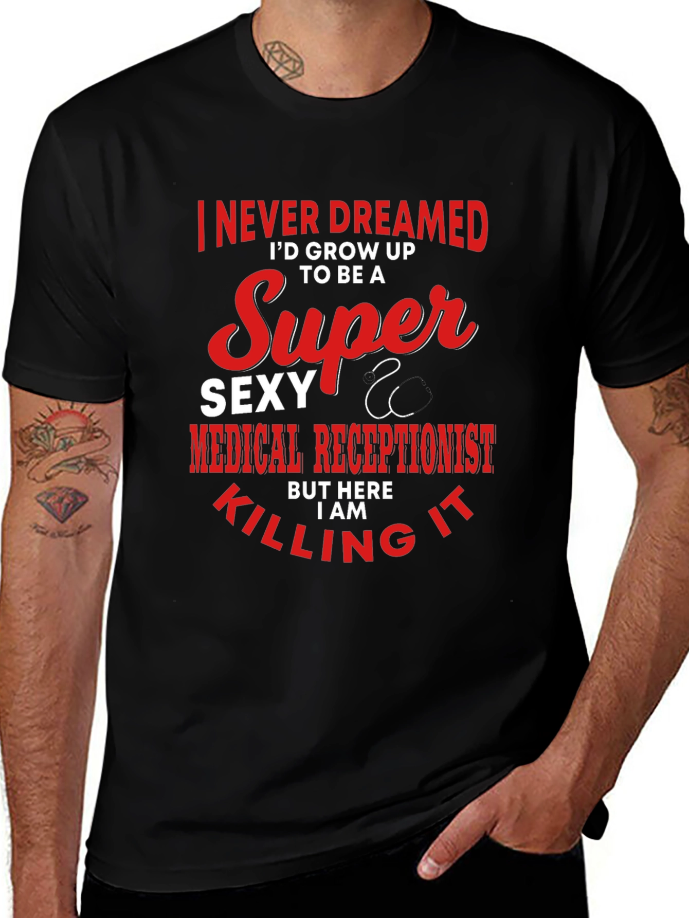 Variant 21 of Super Sexy Medical Receptionist Graphic T-Shirt