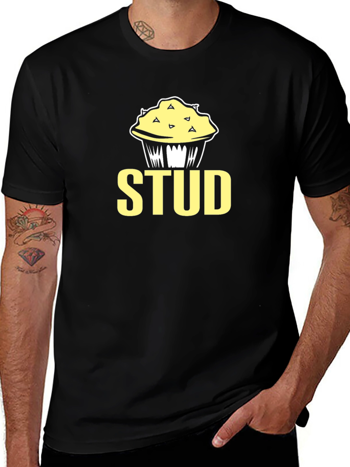 Variant 5 of Muffin Stud Graphic T-Shirt - Funny Novelty Tee