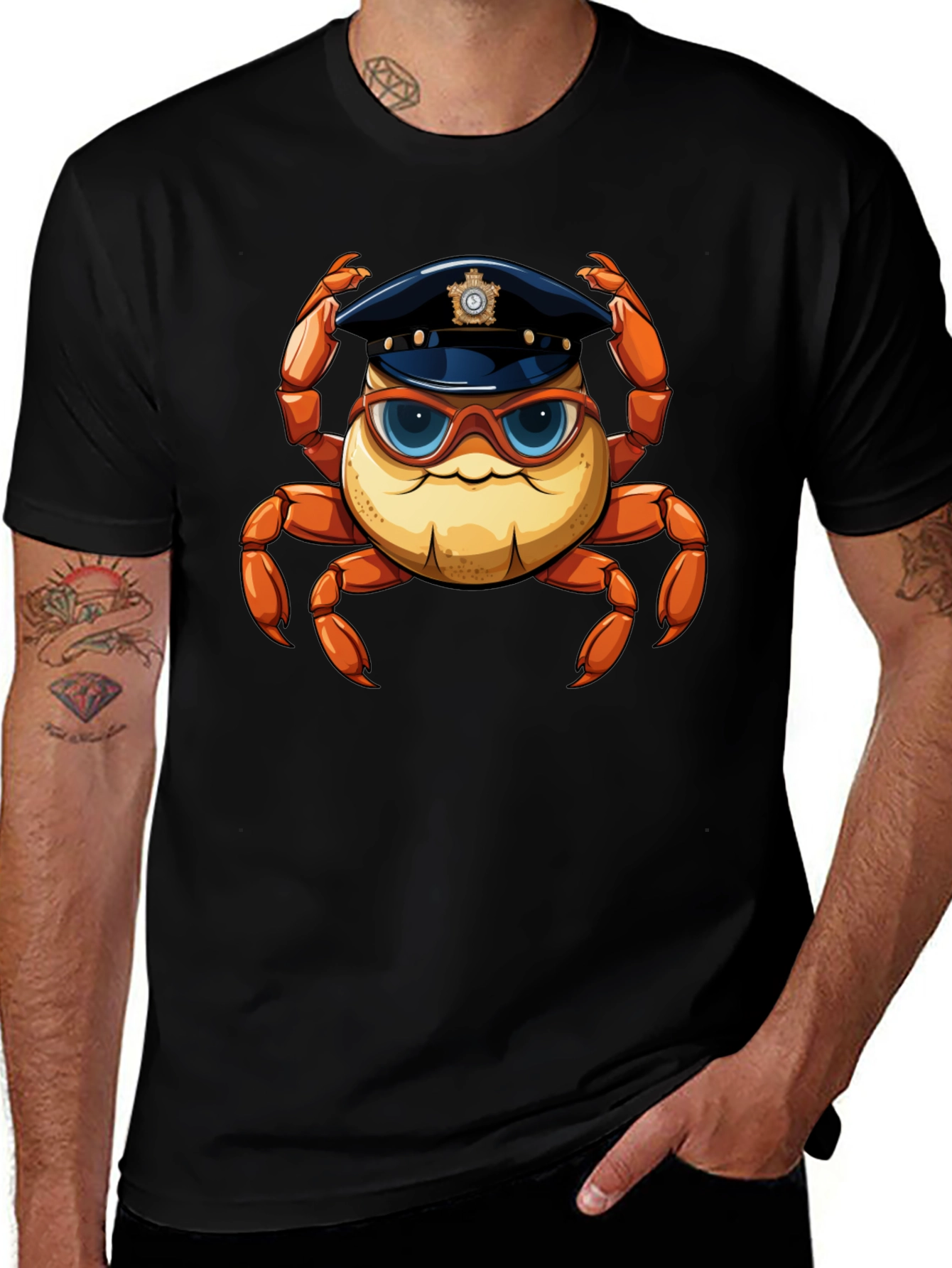 Variant 15 of Cool Crab Police T-Shirt