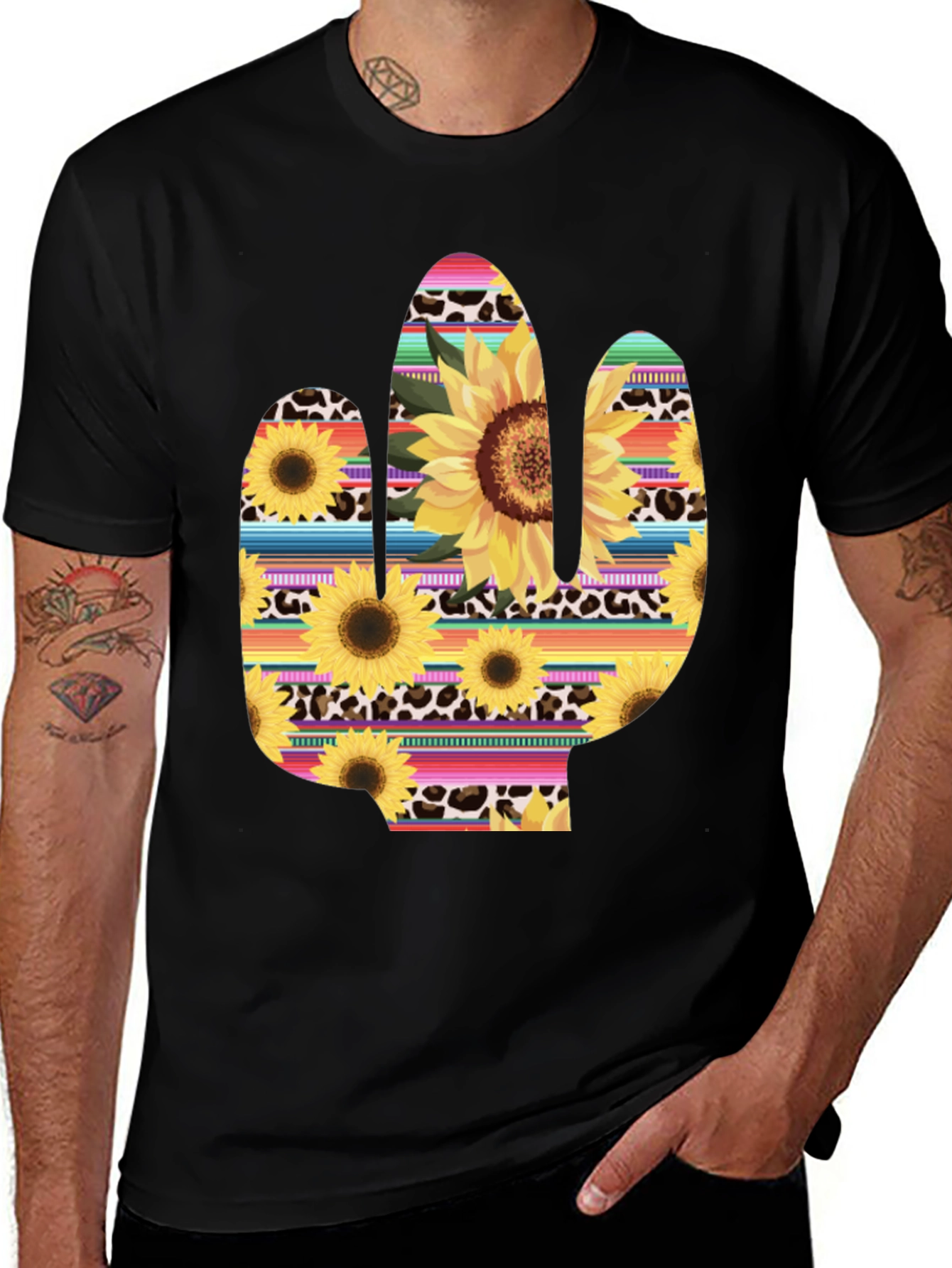 Variant 10 of Cactus Sunflower Print Tee