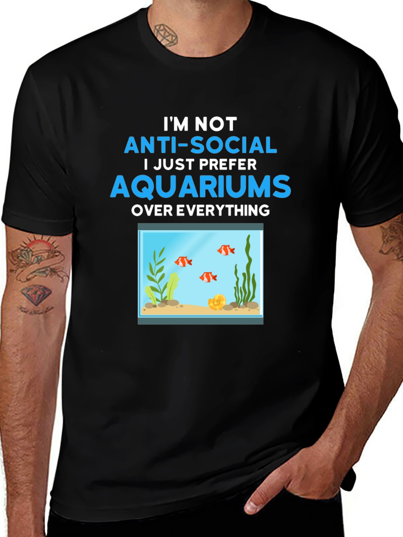 Variant 25 of Anti-Social Aquarium Lover Graphic T-Shirt