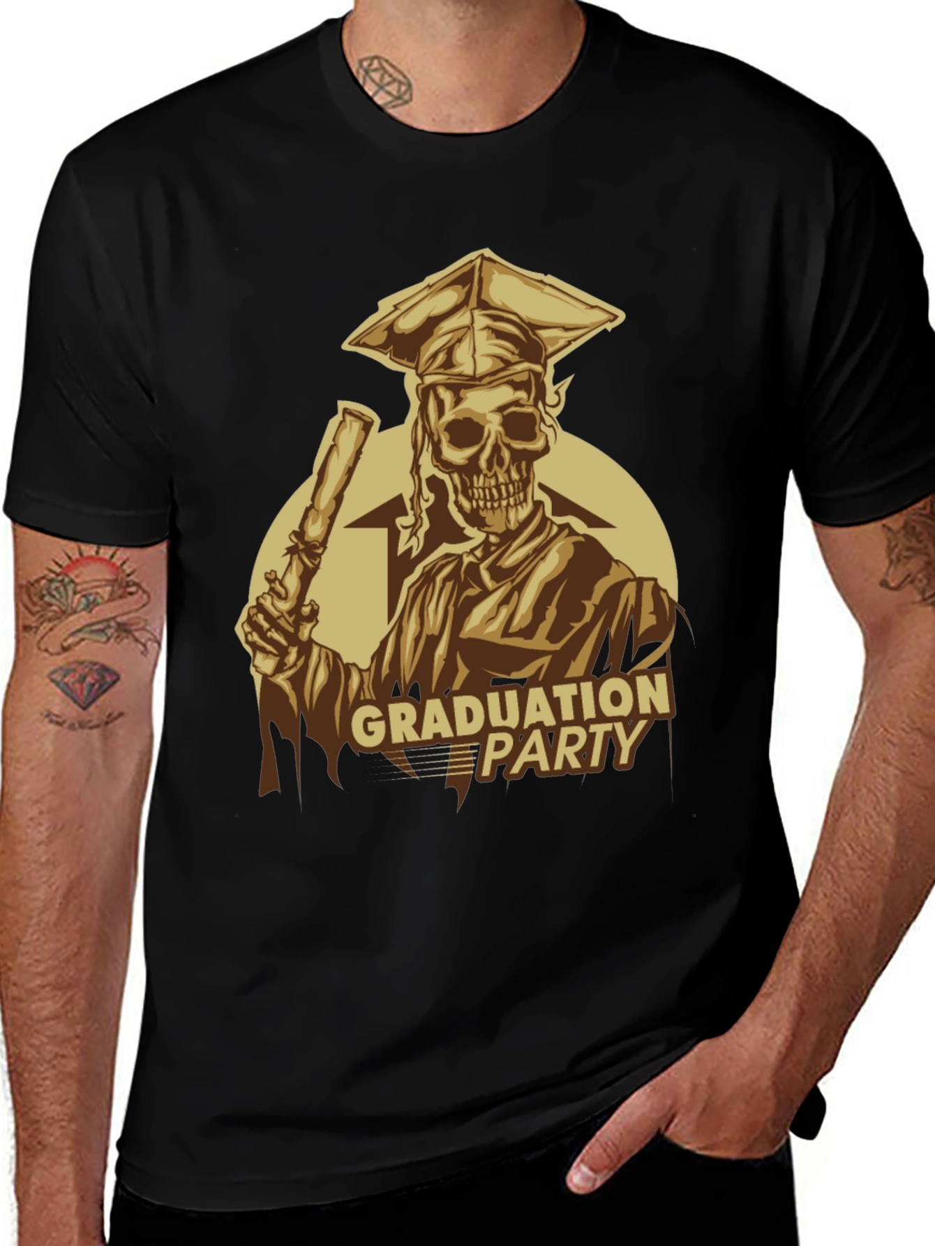 Variant 4 of Graduation Party Skeleton T-Shirt