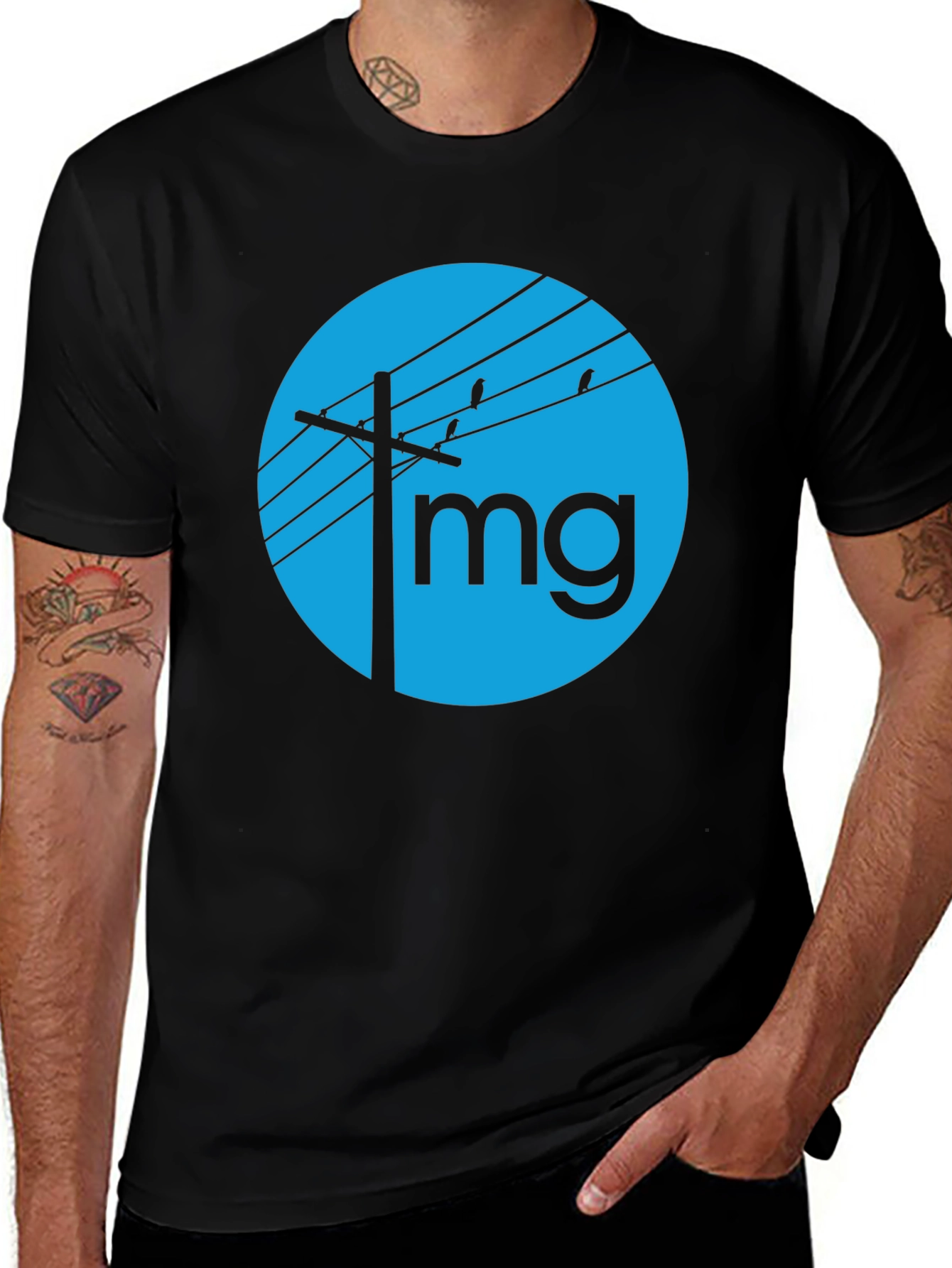 Variant 18 of Modern T-Shirt with Electric Pole Design