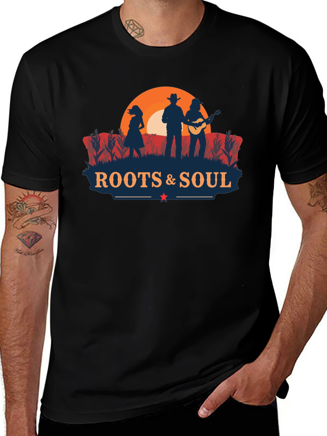Variant 9 of Roots & Soul Graphic T-Shirt - Country Music Tee