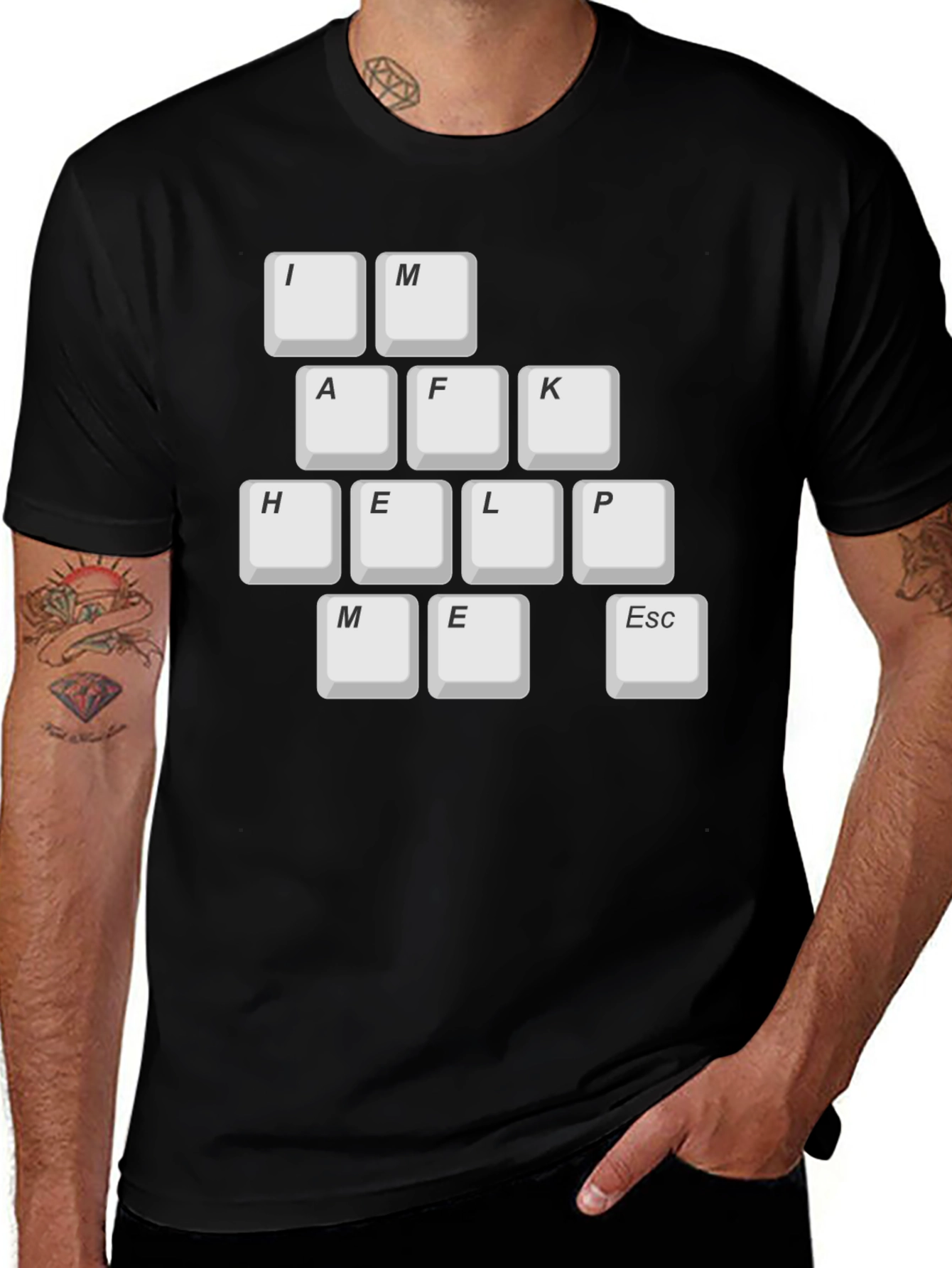 Keyboard Key T-Shirt - I'm AFK Help Me Escape