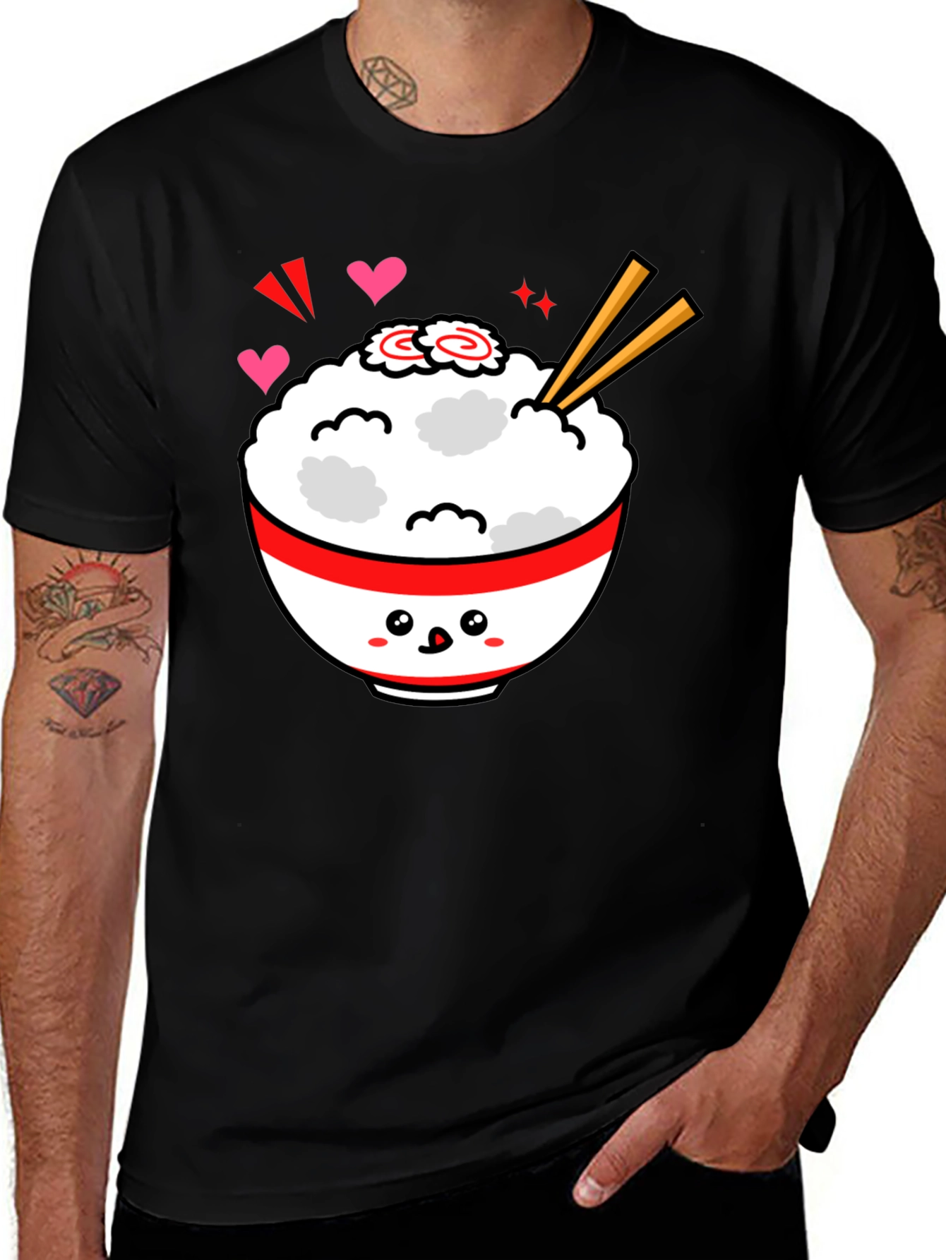 Variant 16 of Kawaii Rice Bowl Graphic Tee