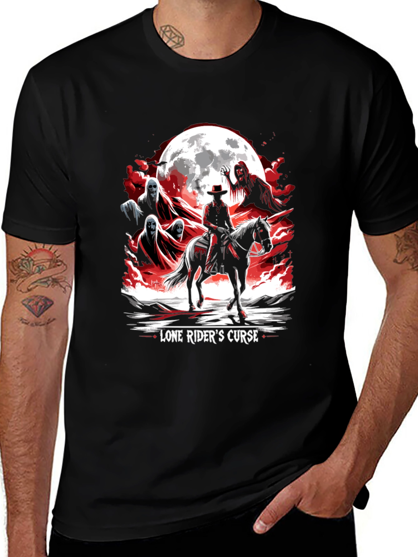 Variant 12 of Lone Rider's Curse Graphic T-Shirt
