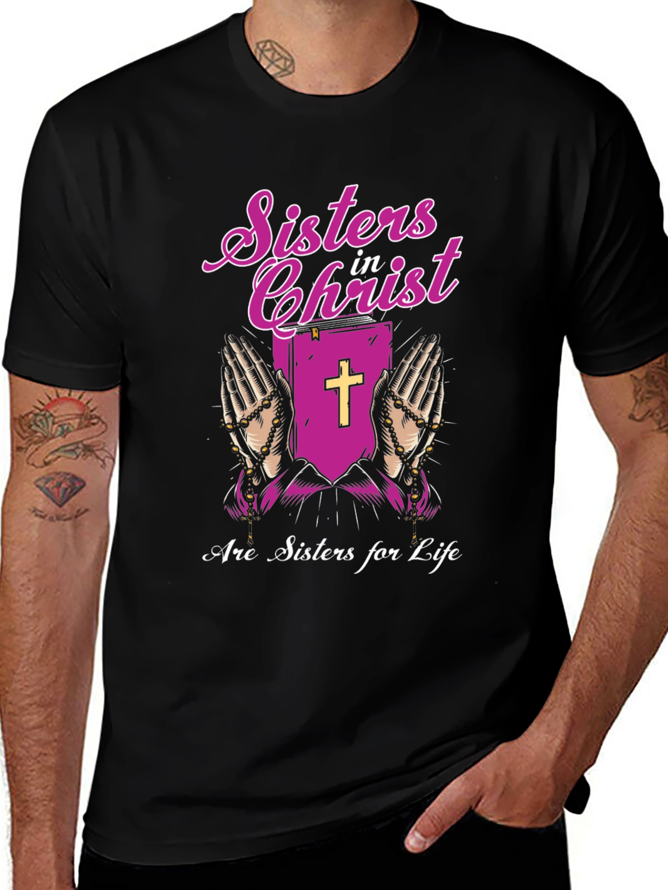 Variant 4 of Sisters in Christ Graphic Tee