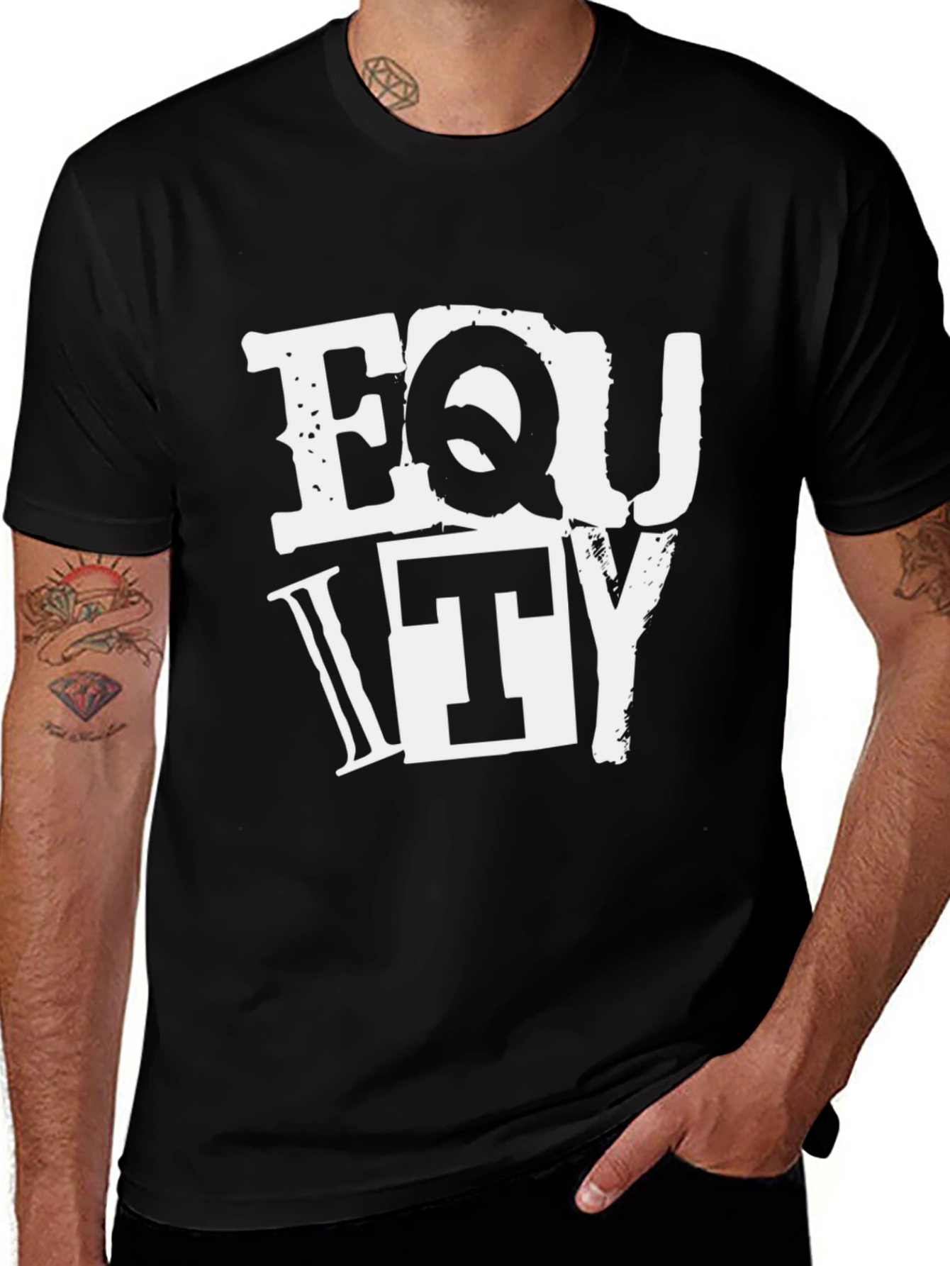 Variant 4 of Equity Graphic T-Shirt - Stylish Black Tee