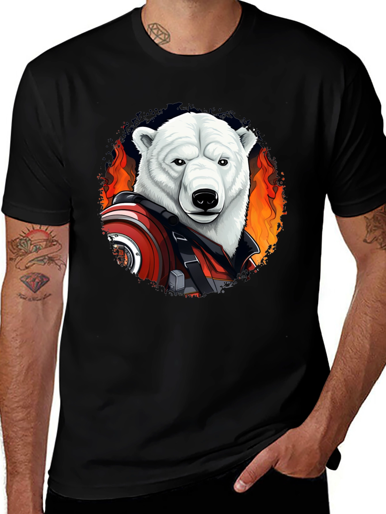 Variant 12 of Cool Bear Graphic Tee - Black T-Shirt
