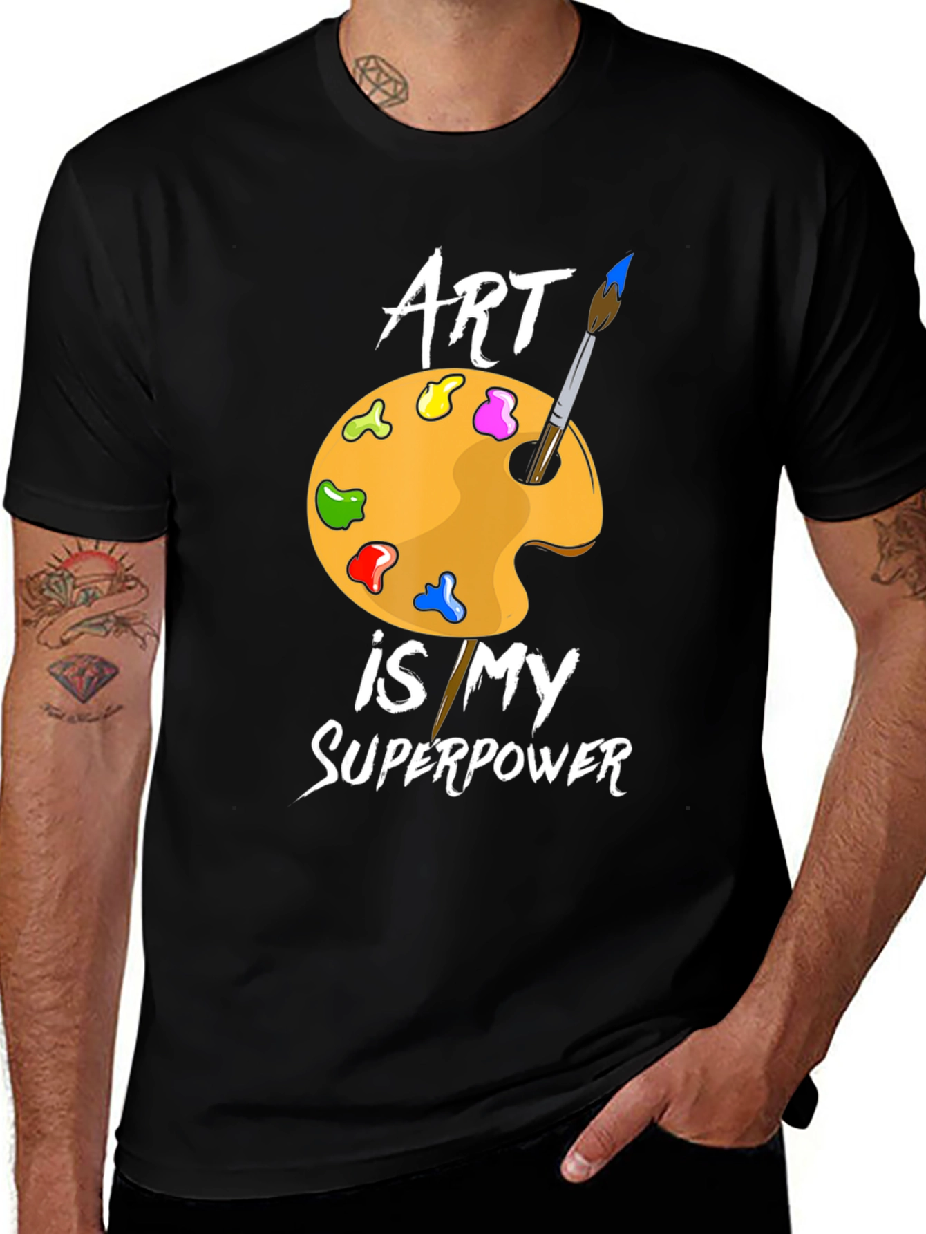 Art Is My Superpower T-Shirt - Painter's Palette Design