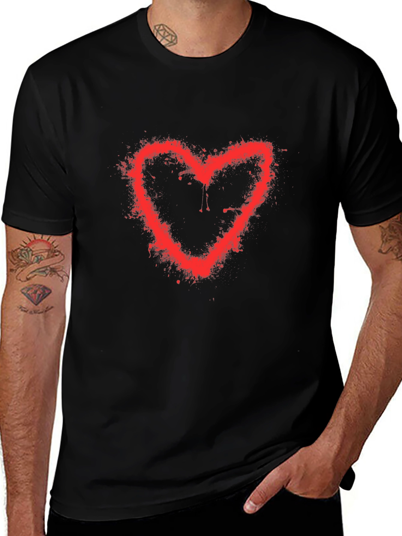 Variant 10 of Red Heart Spray Paint T-Shirt