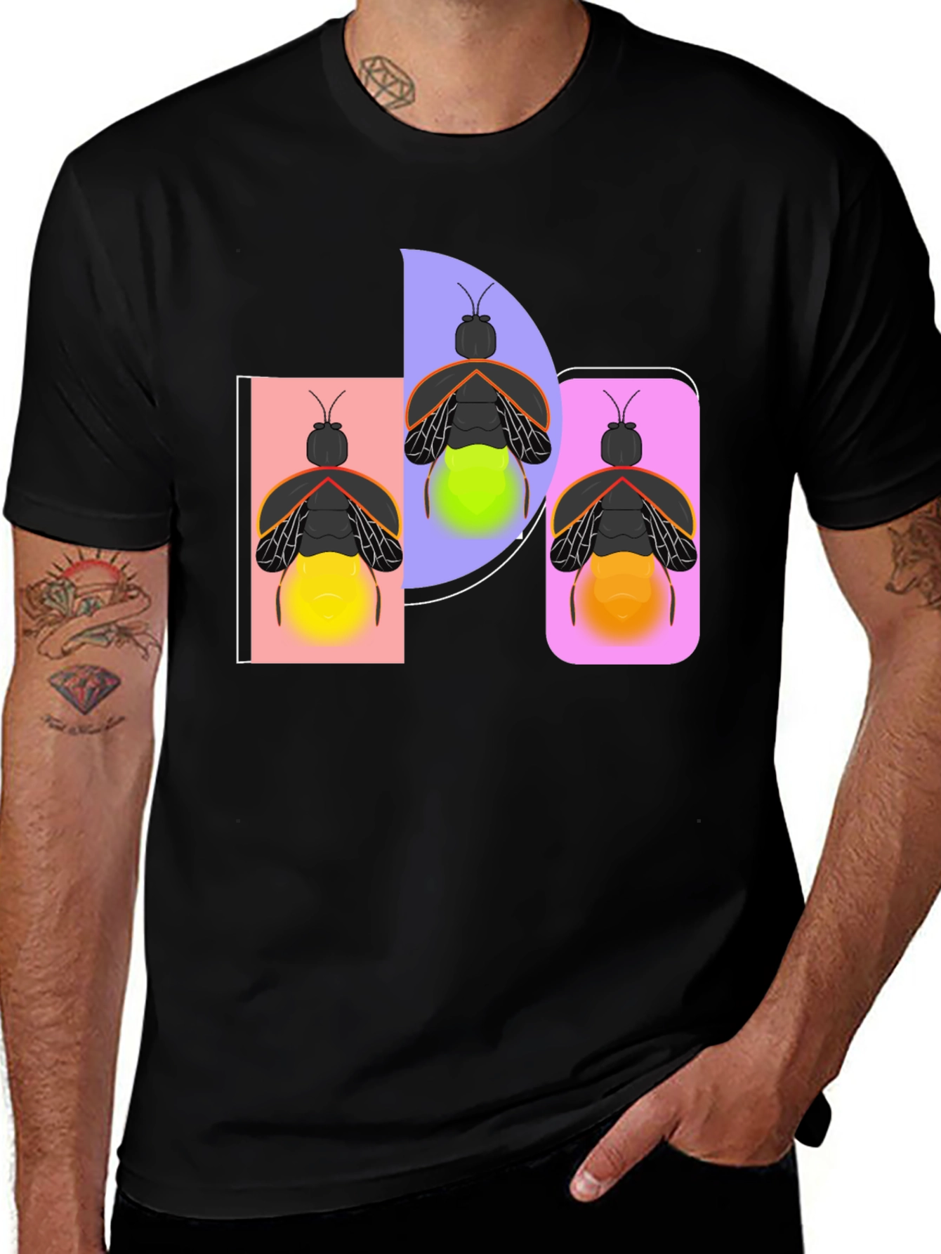 Variant 8 of Firefly Graphic Tee - Black Cotton Blend