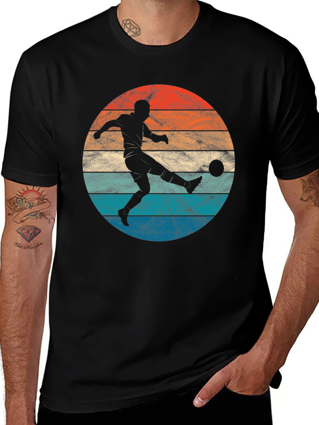 Variant 29 of Retro Soccer Player Graphic Tee