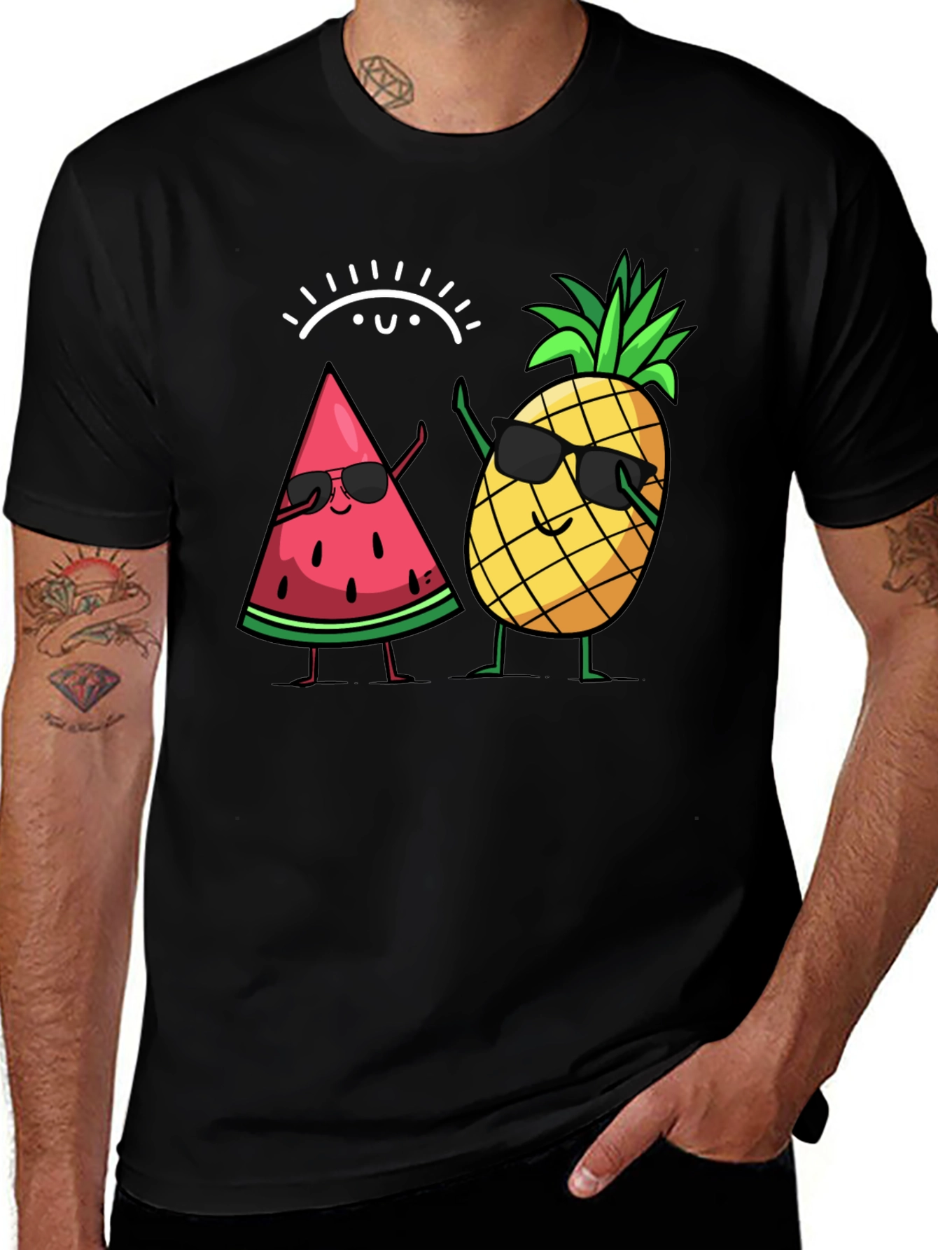 Variant 13 of Cool Watermelon & Pineapple Graphic T-Shirt