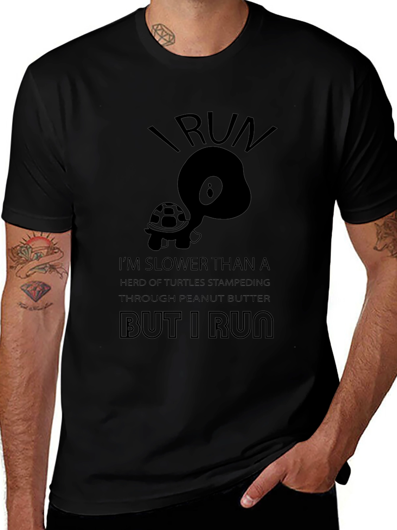 Variant 27 of Funny Turtle Running T-Shirt