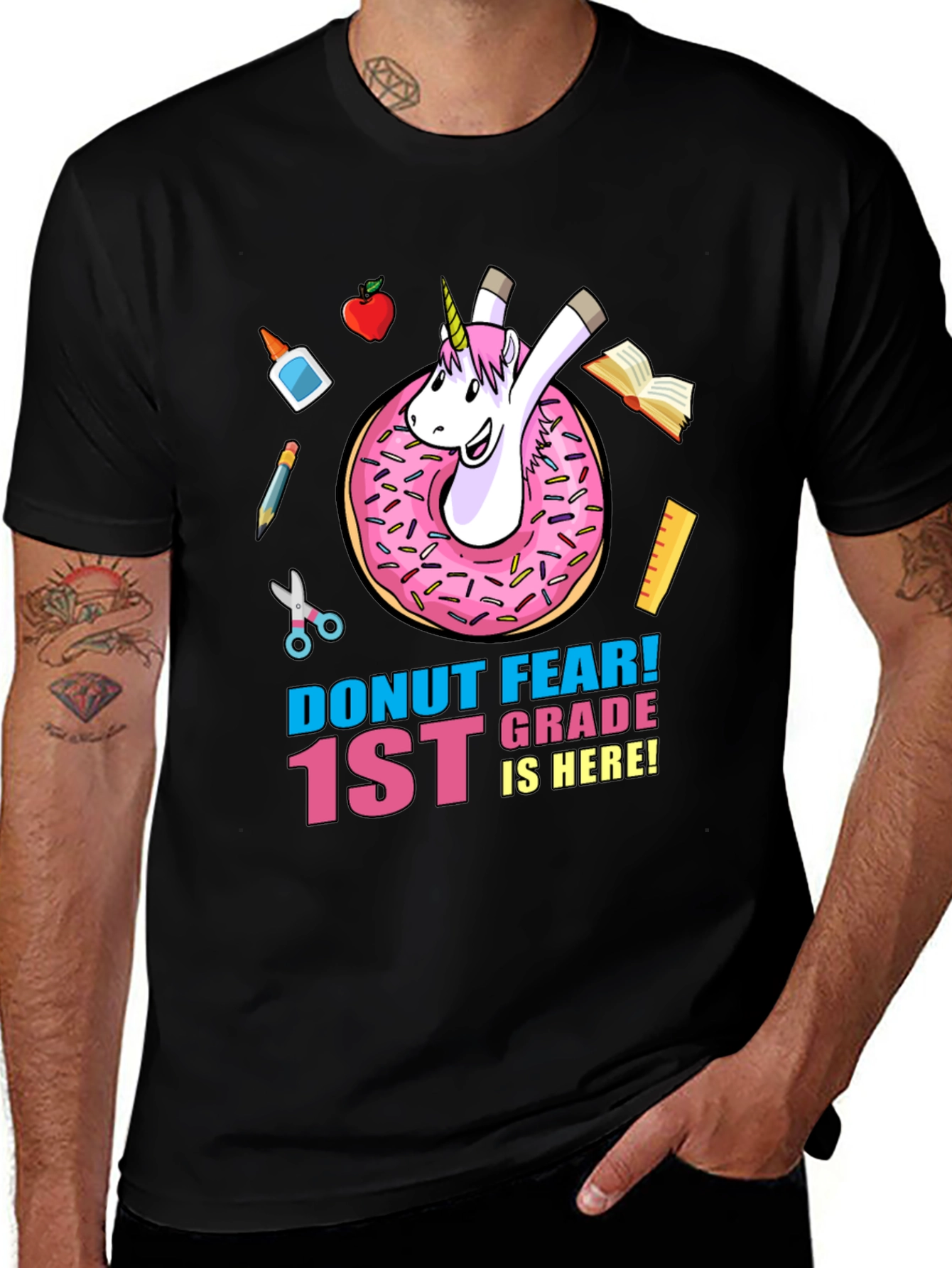 Variant 26 of Donut Fear 1st Grade Unicorn T-Shirt
