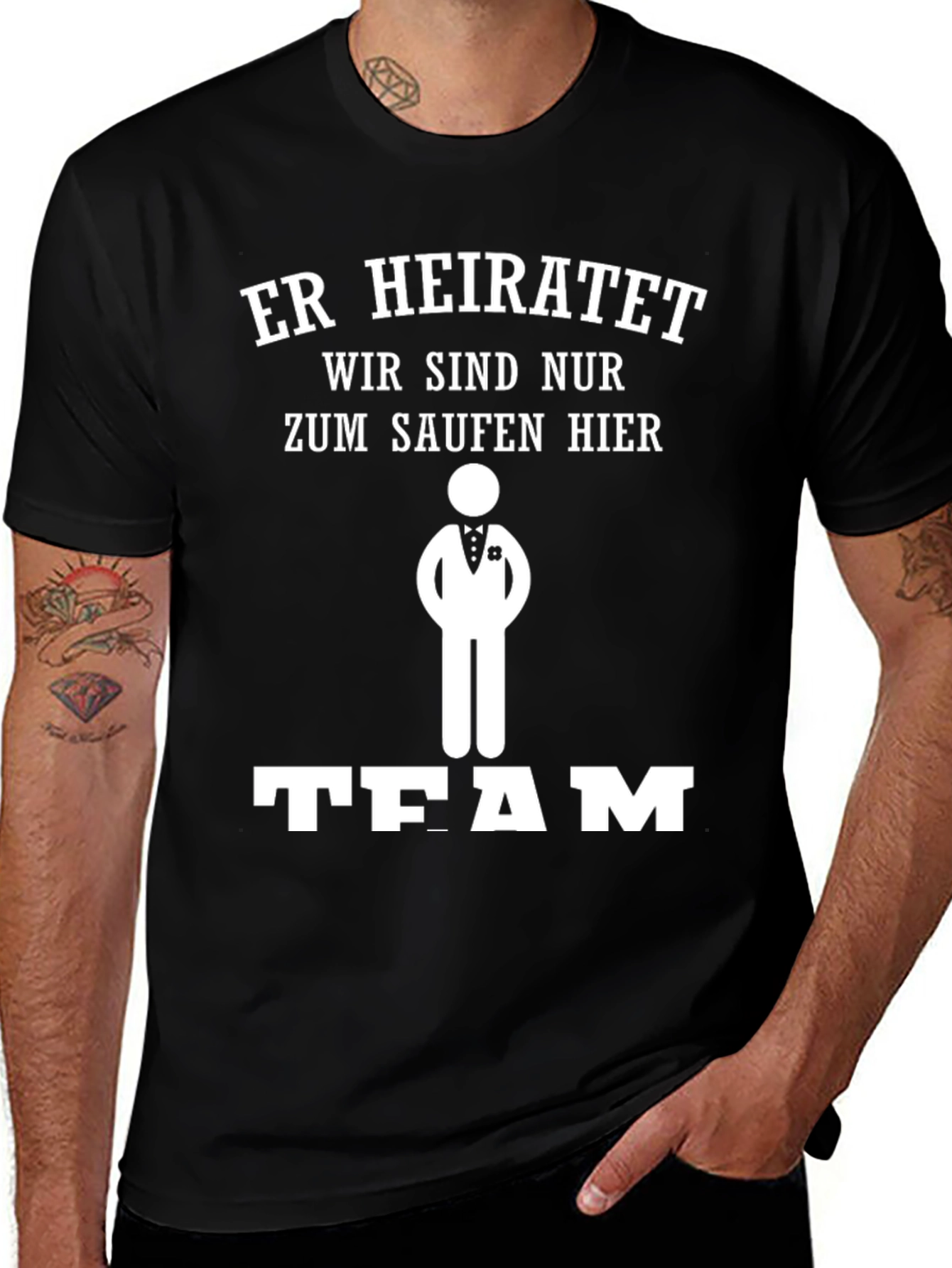 Groomsmen Team Drinking Black T-Shirt