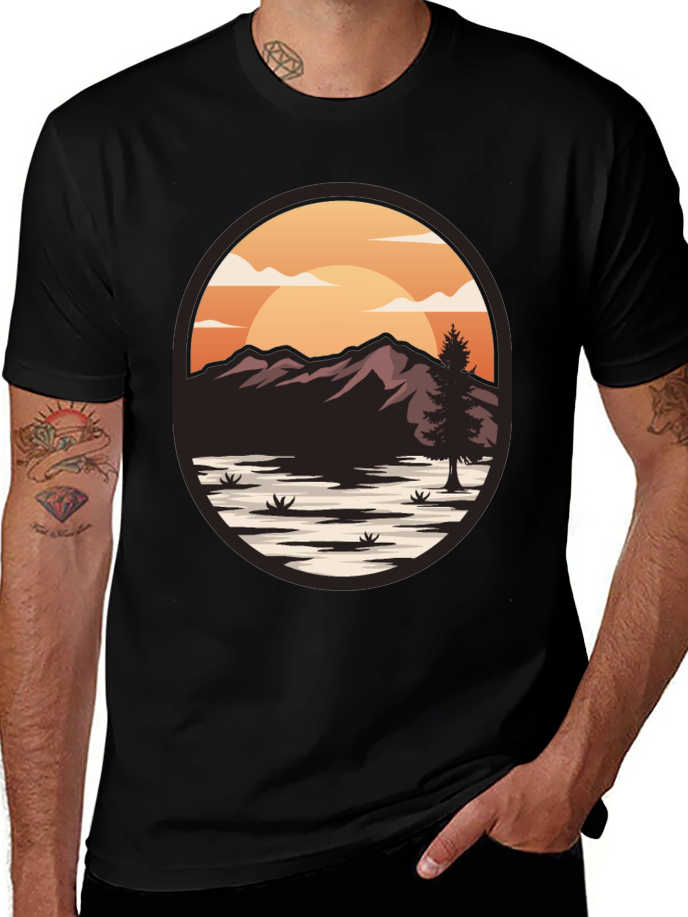 Variant 17 of Sunset Mountain Graphic Tee