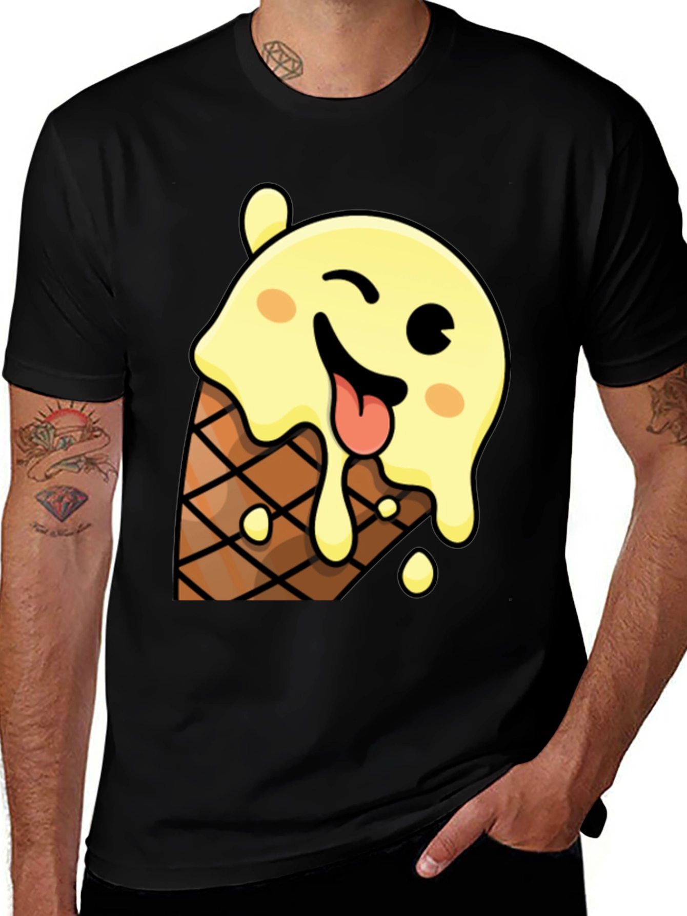Variant 4 of Ice Cream Cone Graphic T-Shirt - Fun & Unique!