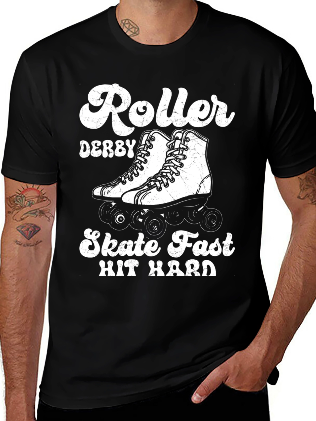 Variant 27 of Roller Derby Skate Fast Hit Hard T-Shirt
