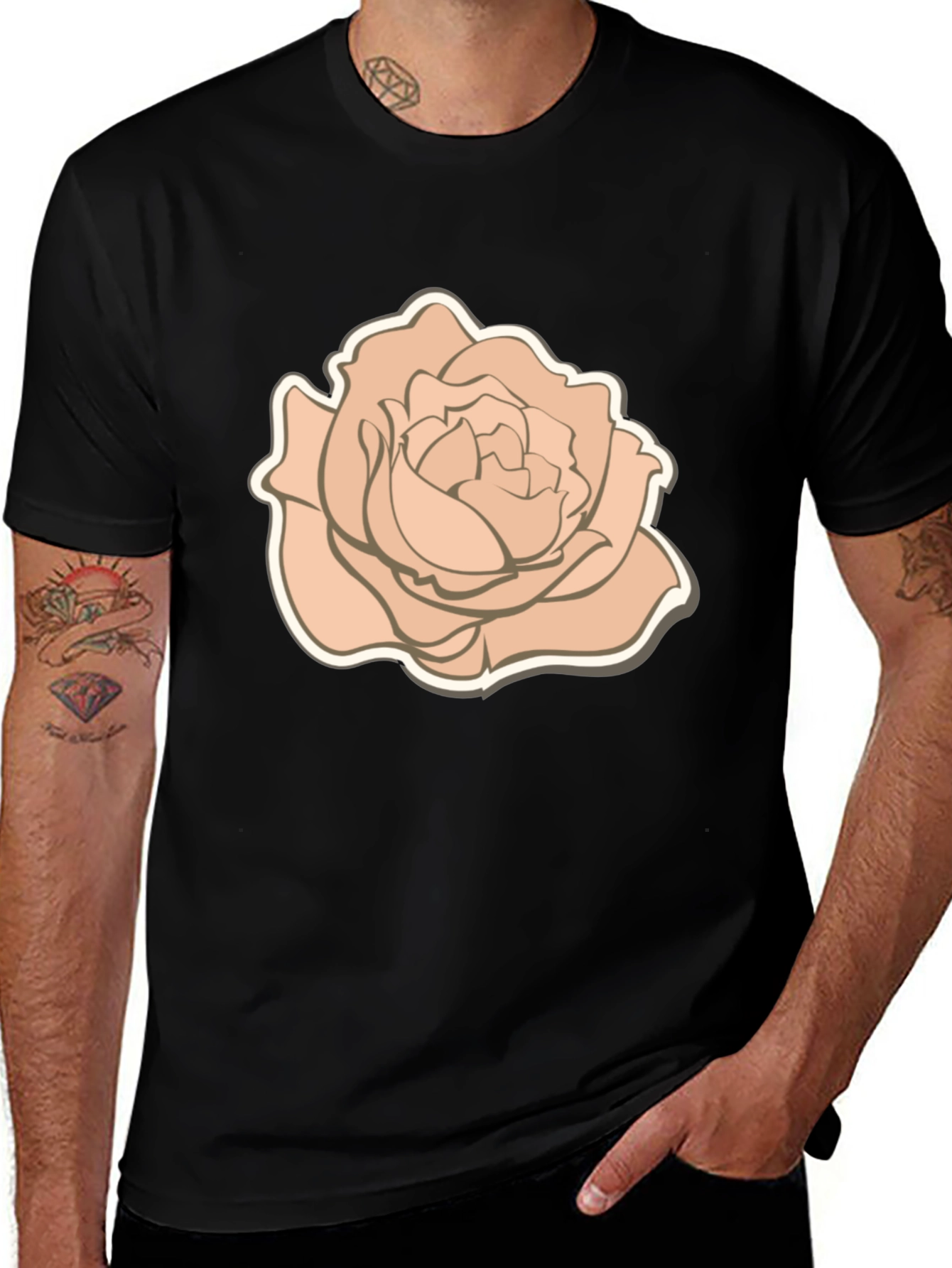 Variant 29 of Rose Graphic T-Shirt - Stylish Casual Wear
