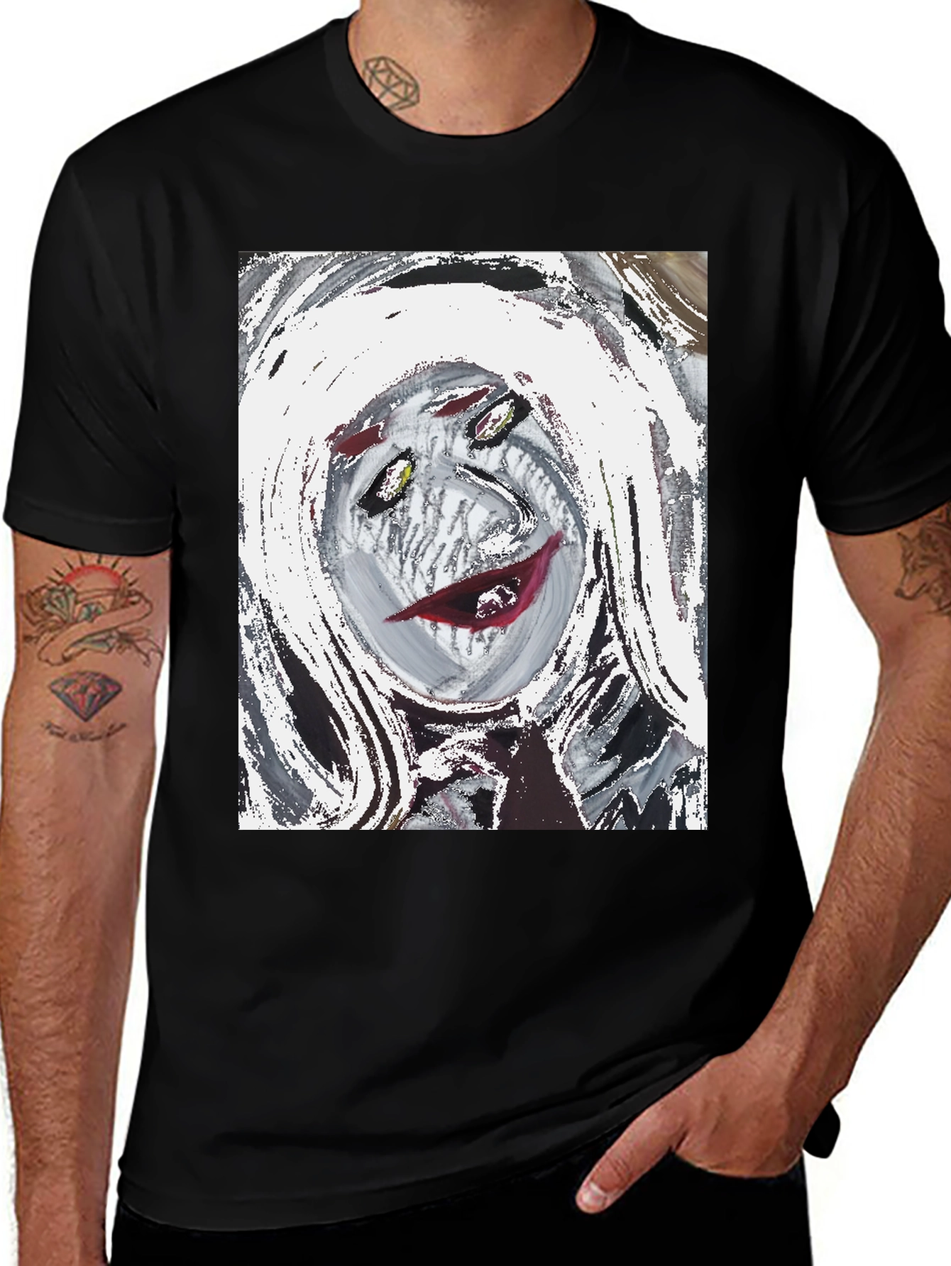 Variant 17 of Abstract Painted Face Graphic Tee
