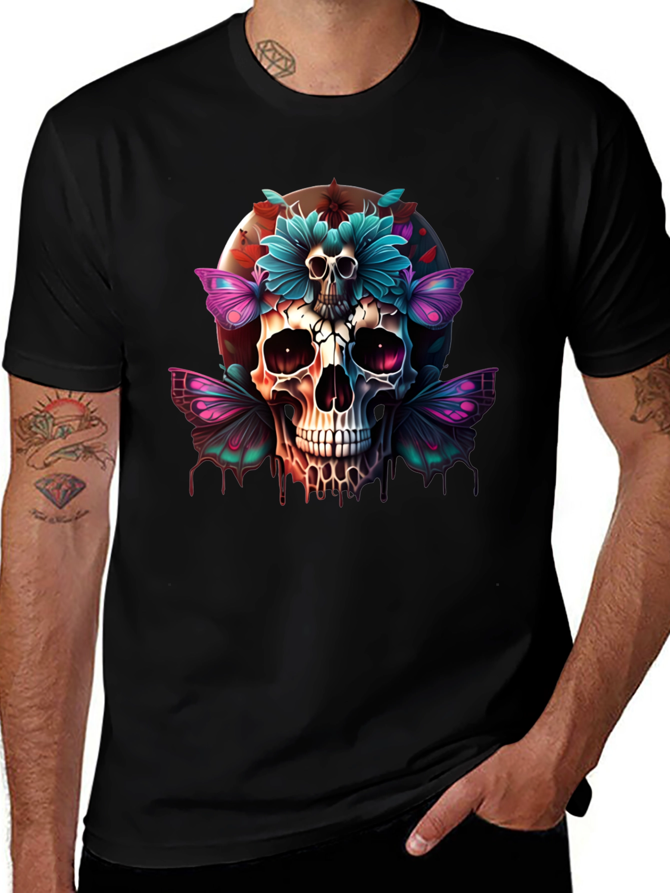Variant 5 of Skull & Butterfly Graphic Tee