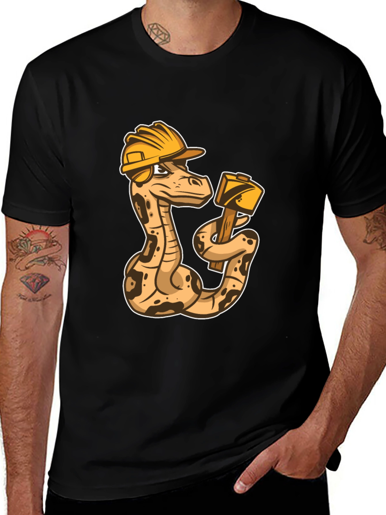 Variant 16 of Construction Snake T-Shirt