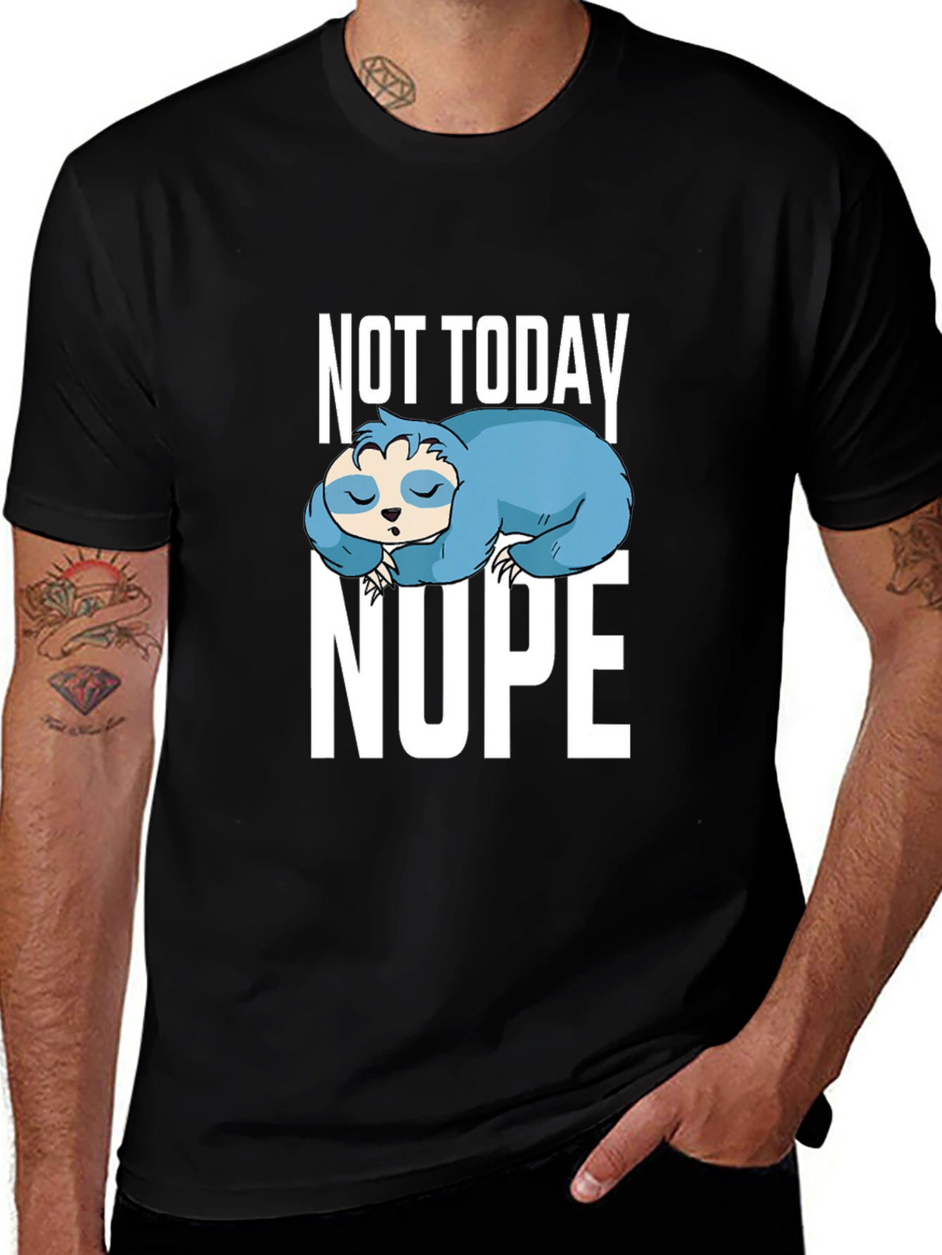 Variant 29 of Not Today Nope Sloth Graphic Tee - Relaxed Fit
