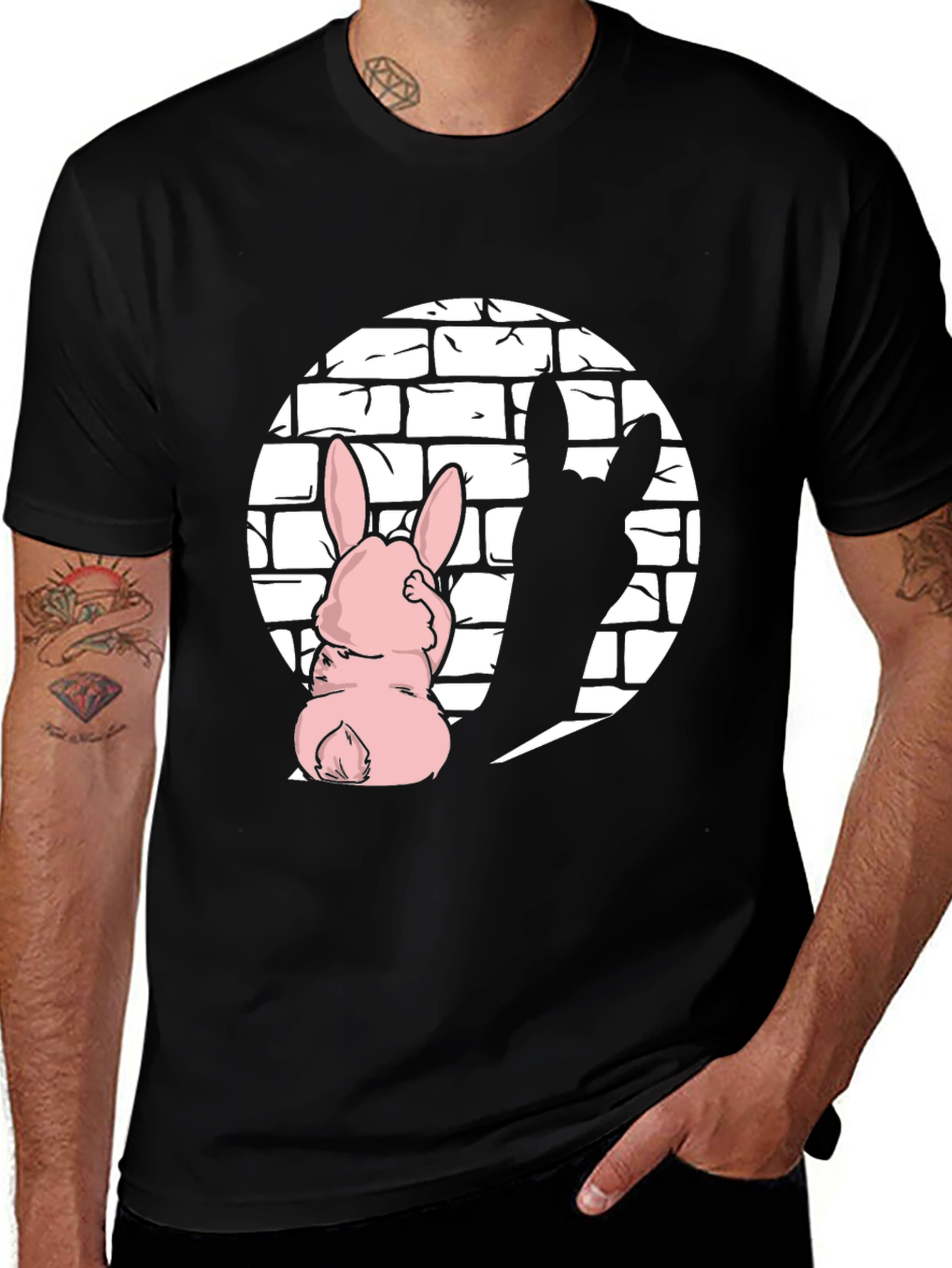 Variant 14 of Funny Bunny Hand Shadow T-Shirt