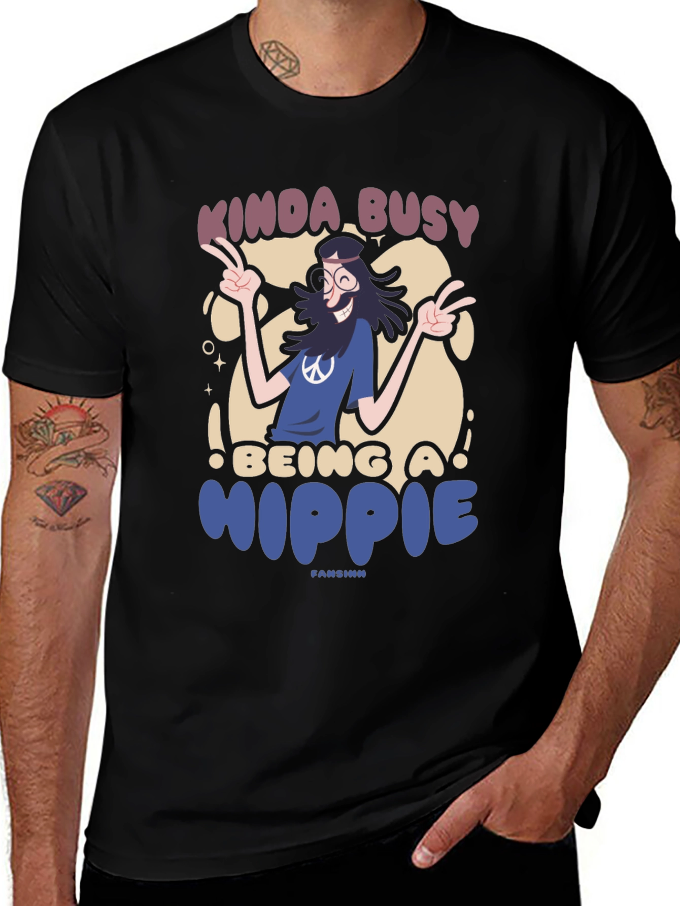 Variant 8 of Kinda Busy Being a Hippie T-Shirt