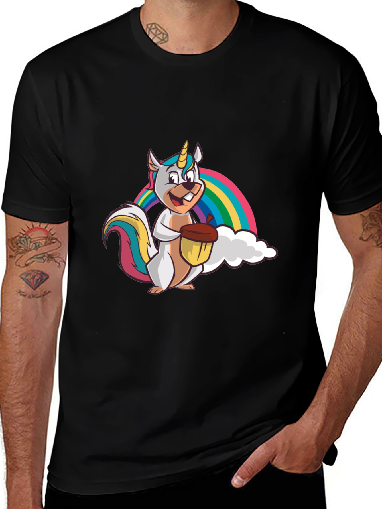Unicorn Squirrel Rainbow T-Shirt