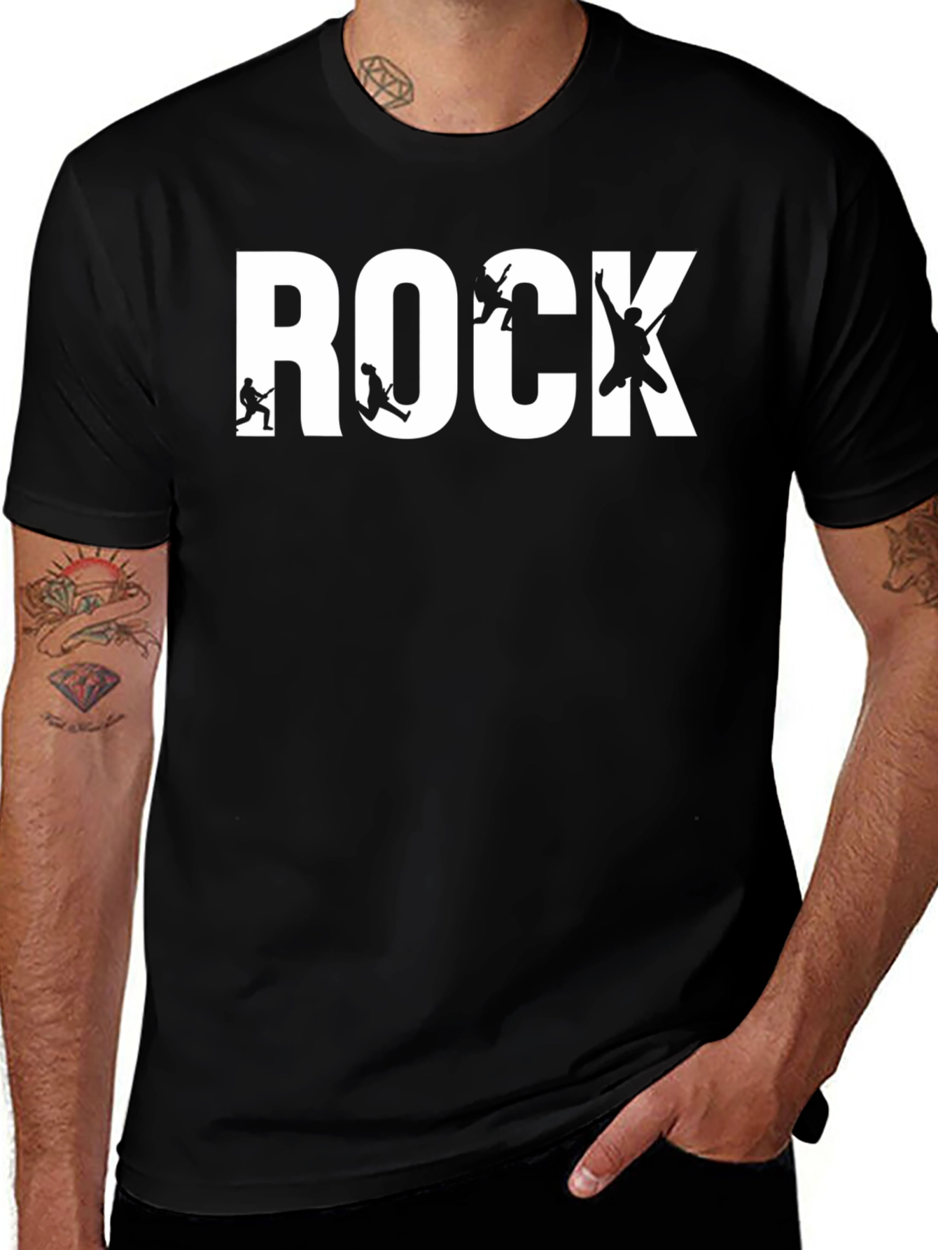 Variant 18 of Rock Band T-Shirt - Black Cotton Graphic Tee