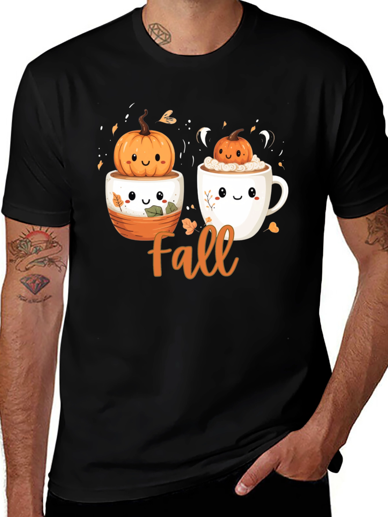 Variant 3 of Fall Pumpkin T-Shirt - Cute Autumn Design