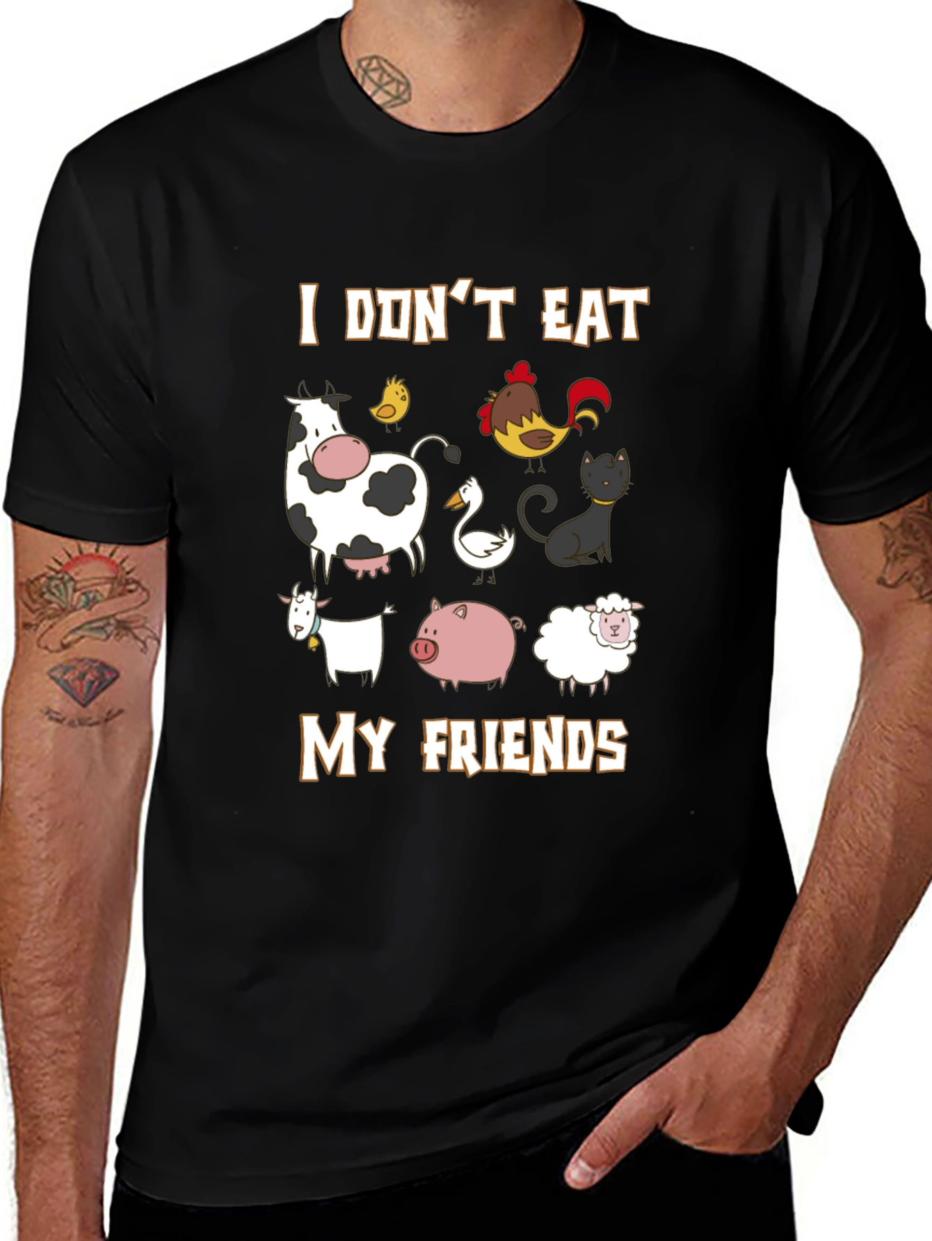 Variant 17 of Vegan T-Shirt: I Don't Eat My Friends